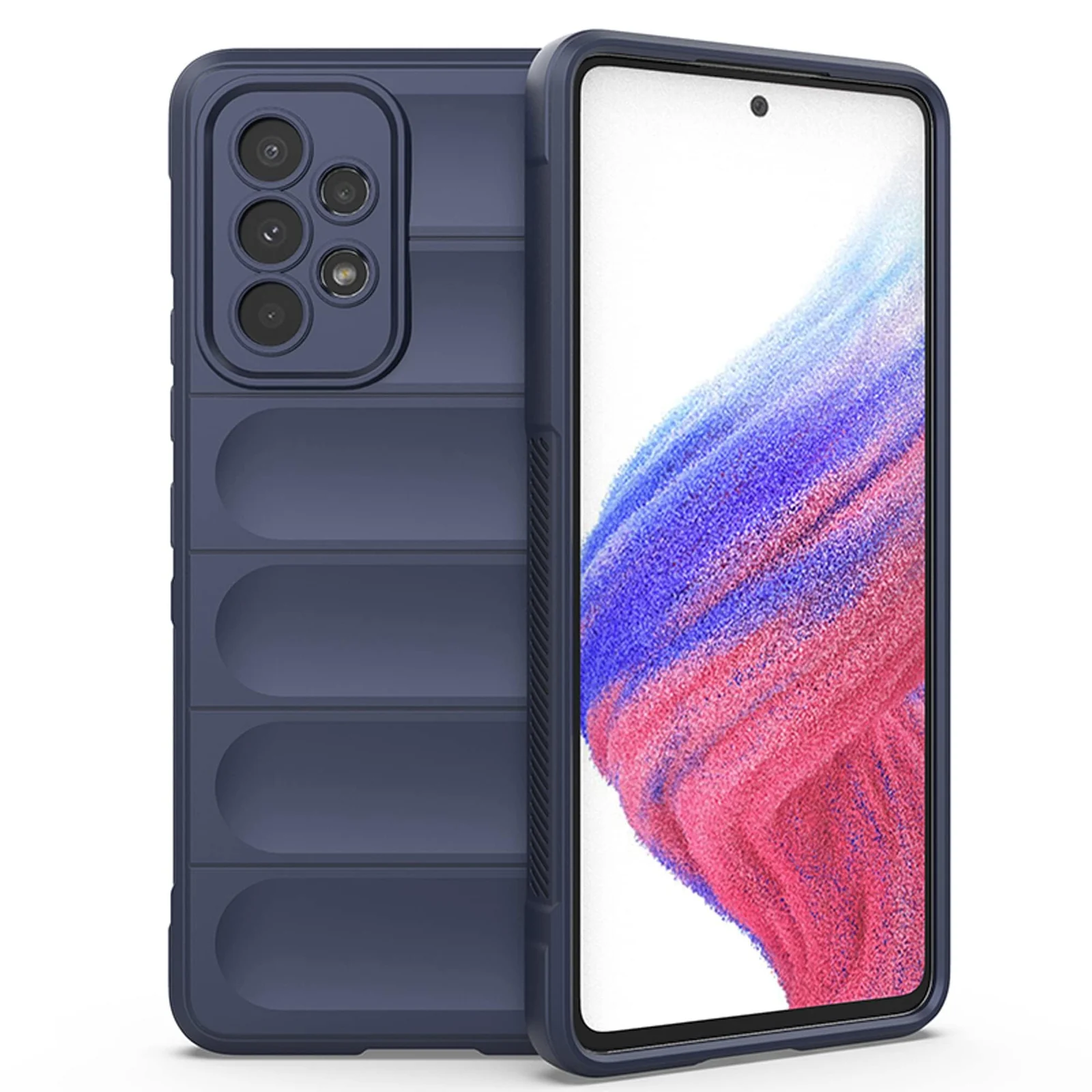 DL3 Mobilak Flexible Silicone and TPU Protective Case with Camera Protection for Samsung Galaxy A23 - Blue