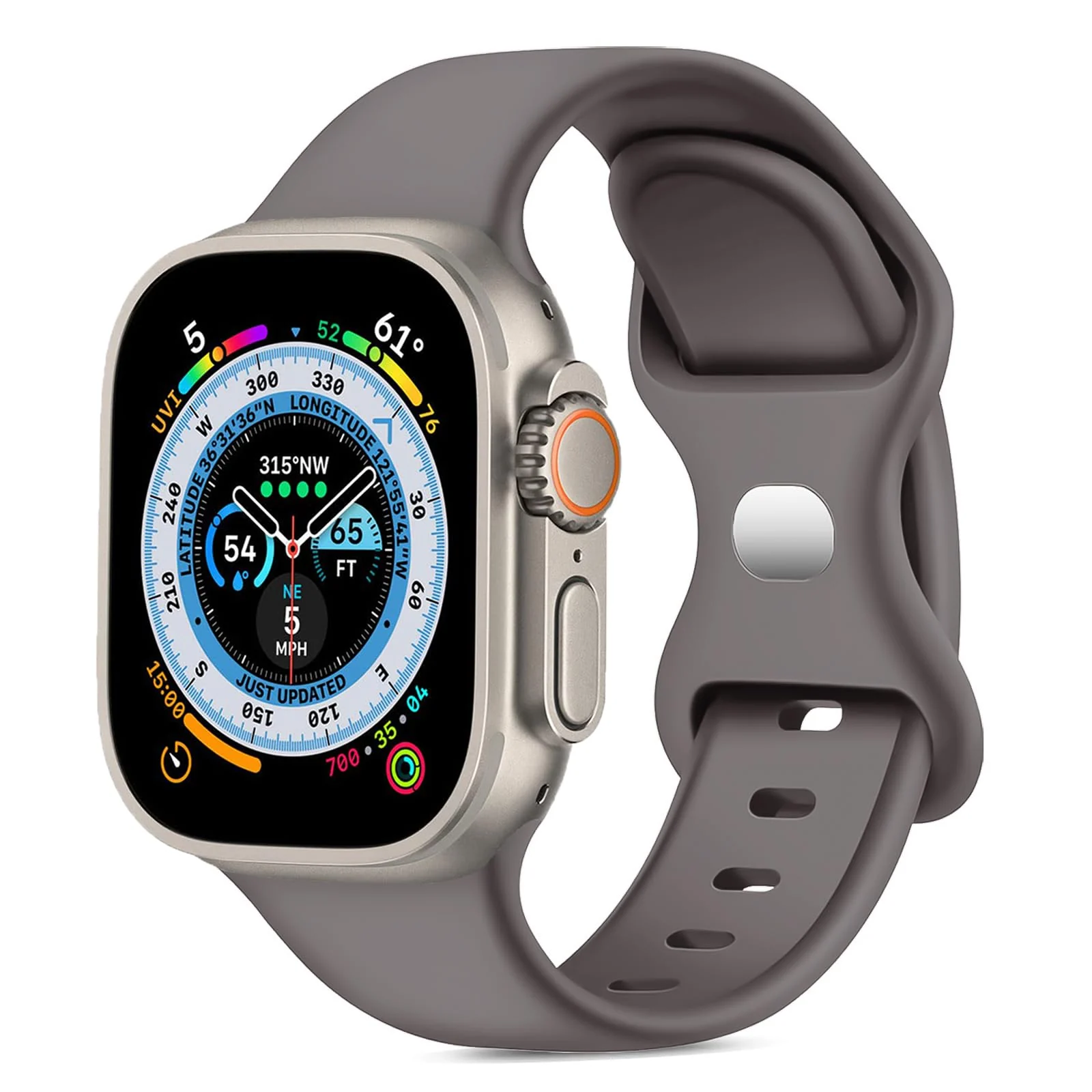 42MM/44MM/45MM/49MM — DL3 Mobilak Bands Compatible with Apple Watch Ultra 42MM/44MM/45MM/49MM, Replacement Soft Silicone Strap for iWatch Ultra 2 Series 9/8/7/6/5/4/3/2/1 SE