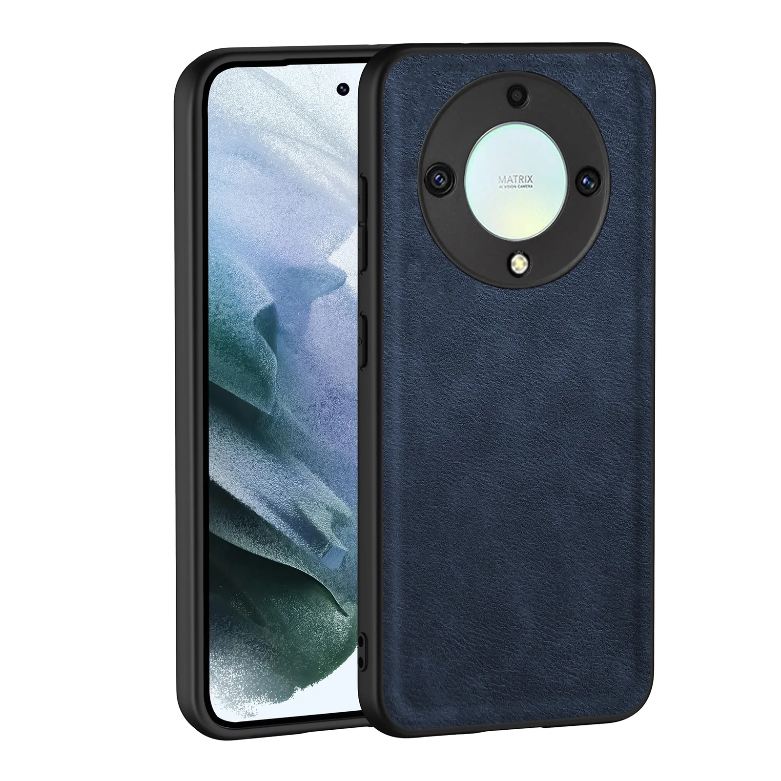Dl3 Mobilak Case for Honor X9a 5G / Honor Magic 5 Lite Leather Case,Anti-Drop, Anti-Shock, Non-Slip Texture,Simple Cell Phong Cover for Honor X9a 5G / Honor Magic 5 Lite (Brown)