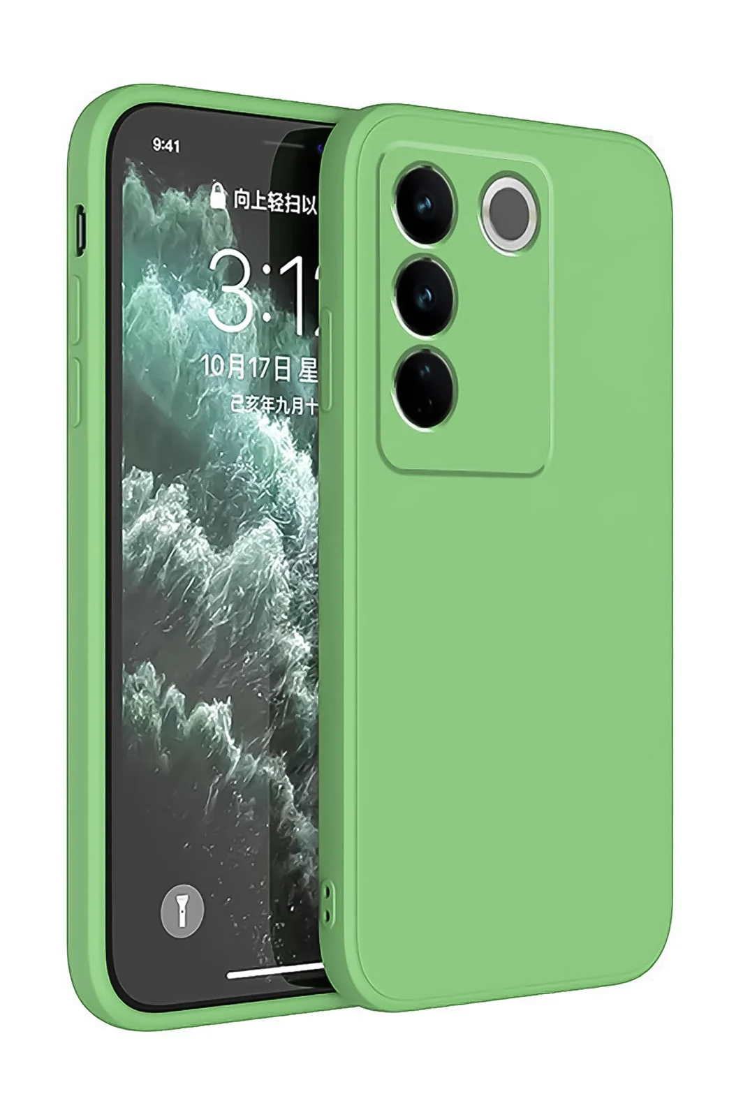 Dl3 Mobilak (Vivo V27 / V27 PRO 5G) Case,Soft Flexible Silicone Gel Rubber Bumper Cover,Full Body Shockproof Protective Phone Case (Hot Pink)