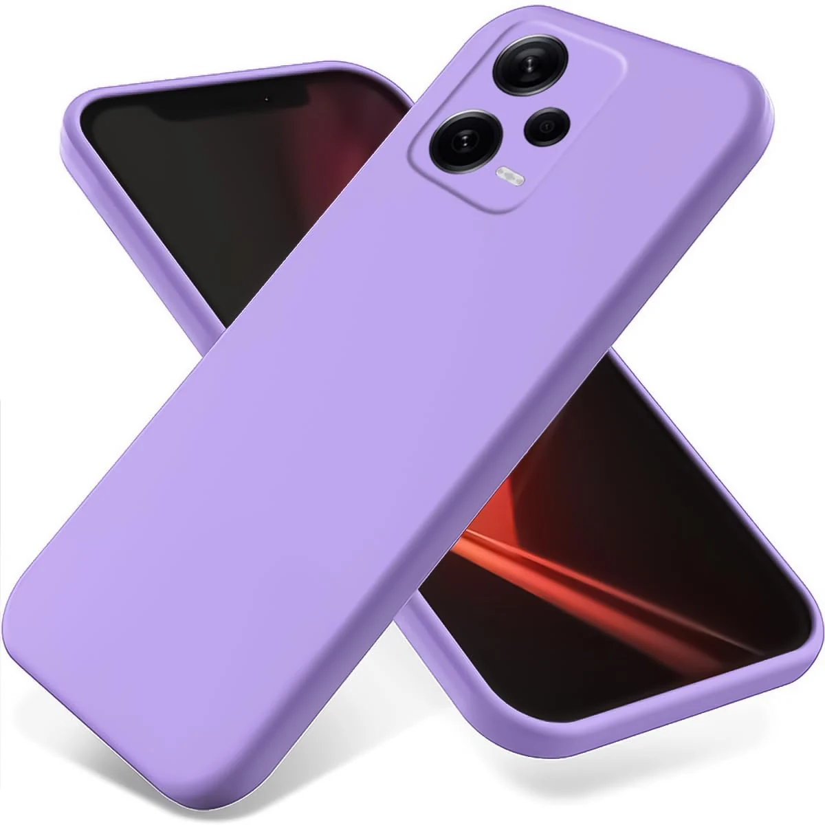 Dl3 Mobilak Xiaomi Redmi Note 12 Pro+/12 pro plus 5G Case,Soft Flexible Silicone Gel Rubber Bumper Cover,Full Body Shockproof Protective Phone Case (Light Green)
