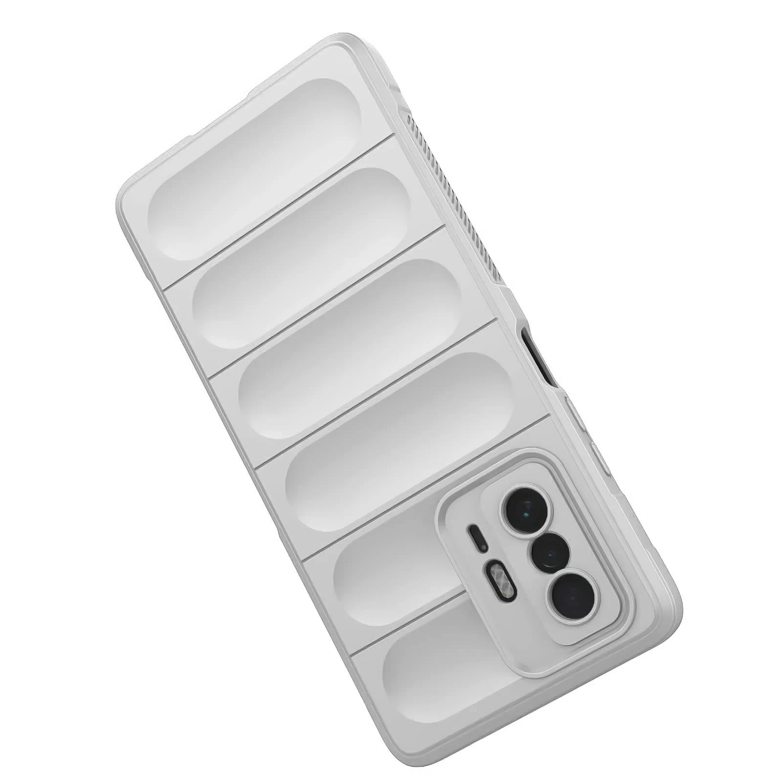 DL3 Mobilak Silicone Case for Xiaomi 11T 5G / Xiaomi 11T Pro 5G Heavy Duty Protective [Slim Fit] Shockproof Soft Flexible Protective Design Shock-TPU Cover With Camera Protection - White
