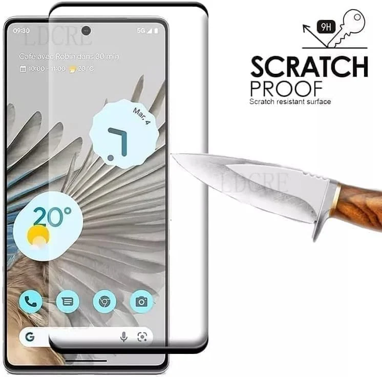 DL3 Mobilak Screen Protector for Google Pixel 7 Pro, Tempered Glass Screen Premium HD Protective, Scratch Resistant, NO-Bubble, 9H Hardness, Full Coverage Film - Clear