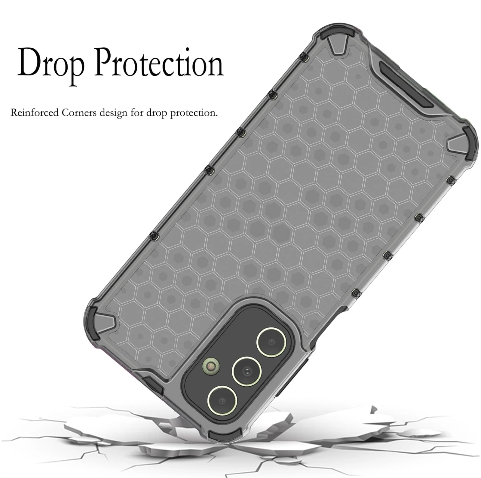 DL3 Mobilak Clear PC and TPU Protective Case for Samsung Galaxy A25 5G with Shockproof Design - Black