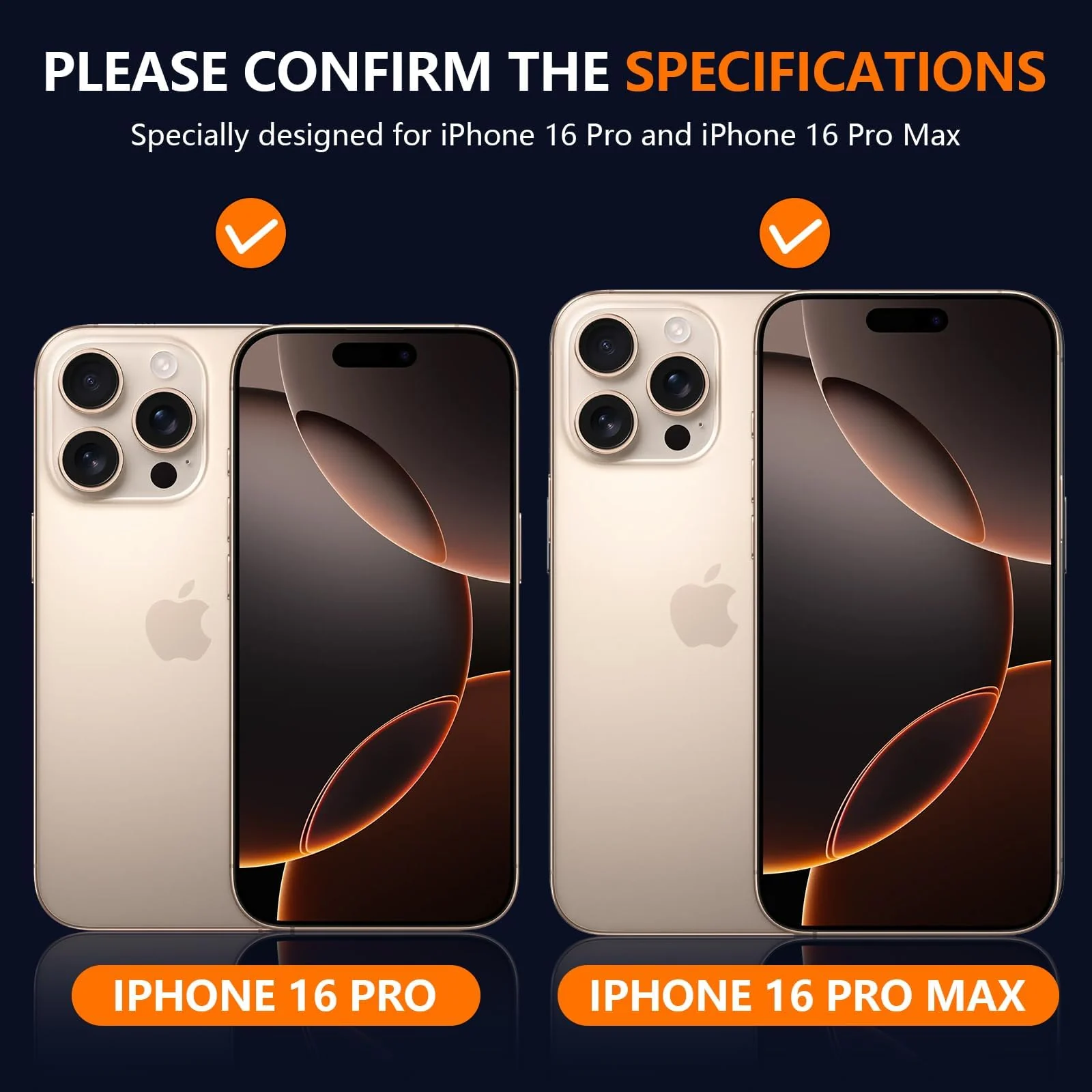 DL3 Mobilak Camera Lens Protector For iPhone 16 Pro/iPhone 16 Pro Max, [Keep Original Shooting] Tempered Glass Screen Protector Metal Individual Camera Cover, Case Friendly - Desert Titanium