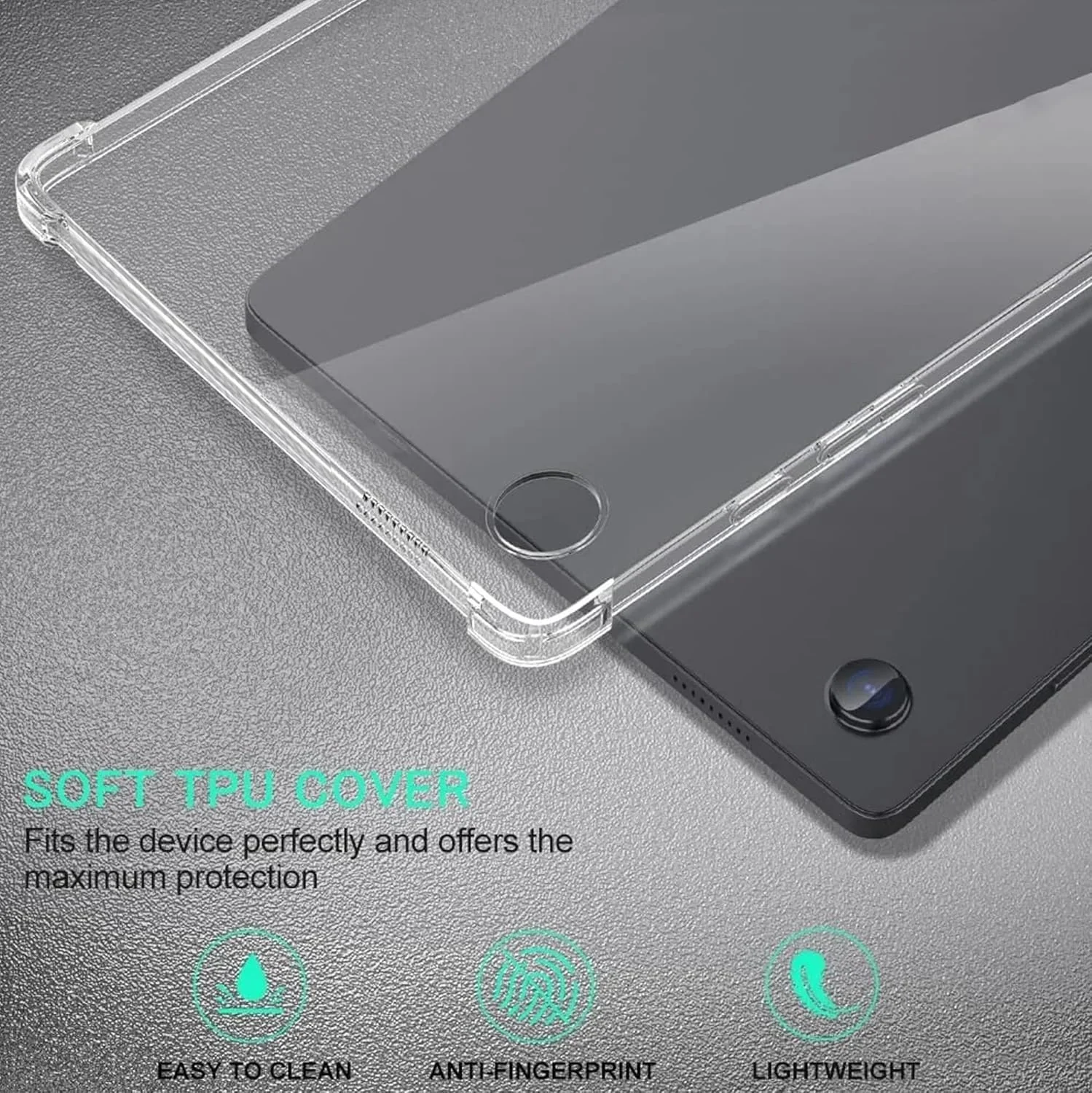 DL3 Mobilak Case For Samsung Galaxy Tab A9 Cover Case 8.7 inch Tablet Cover [SM-X110/X115/X117] Ultra Thin Silicone Shockproof Back Shell HD TPU Protective Cover - Clear