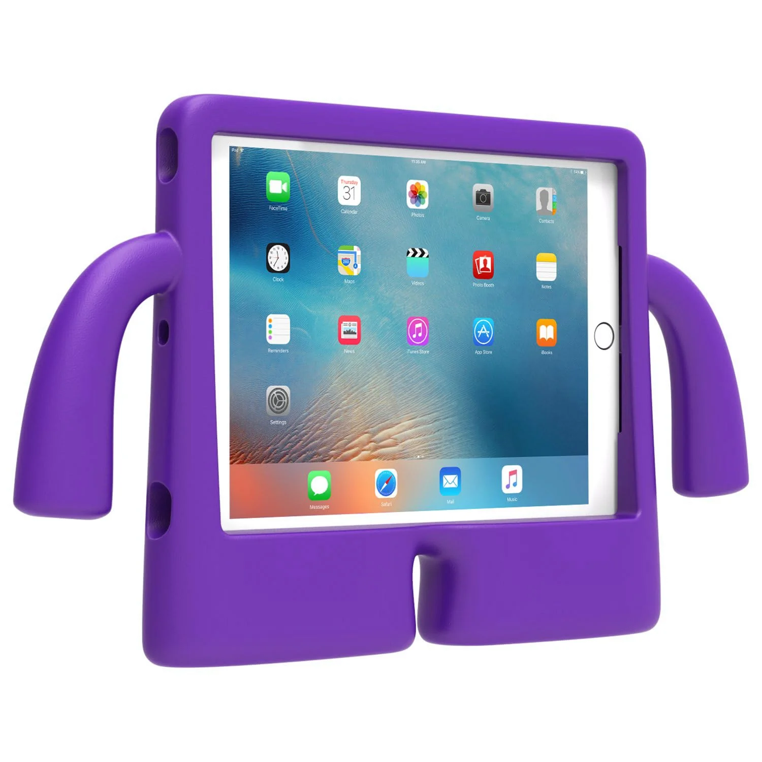 DL3 Mobilak Kids Case For iPad 6th/5th Generation (9.7 Inch, 2018/2017 Model), iPad Air 2 & 1st Case, iPad Pro 9.7 Case 2016 Case Shockproof Heavy Duty Cute Cover for Boys Girls - Purple
