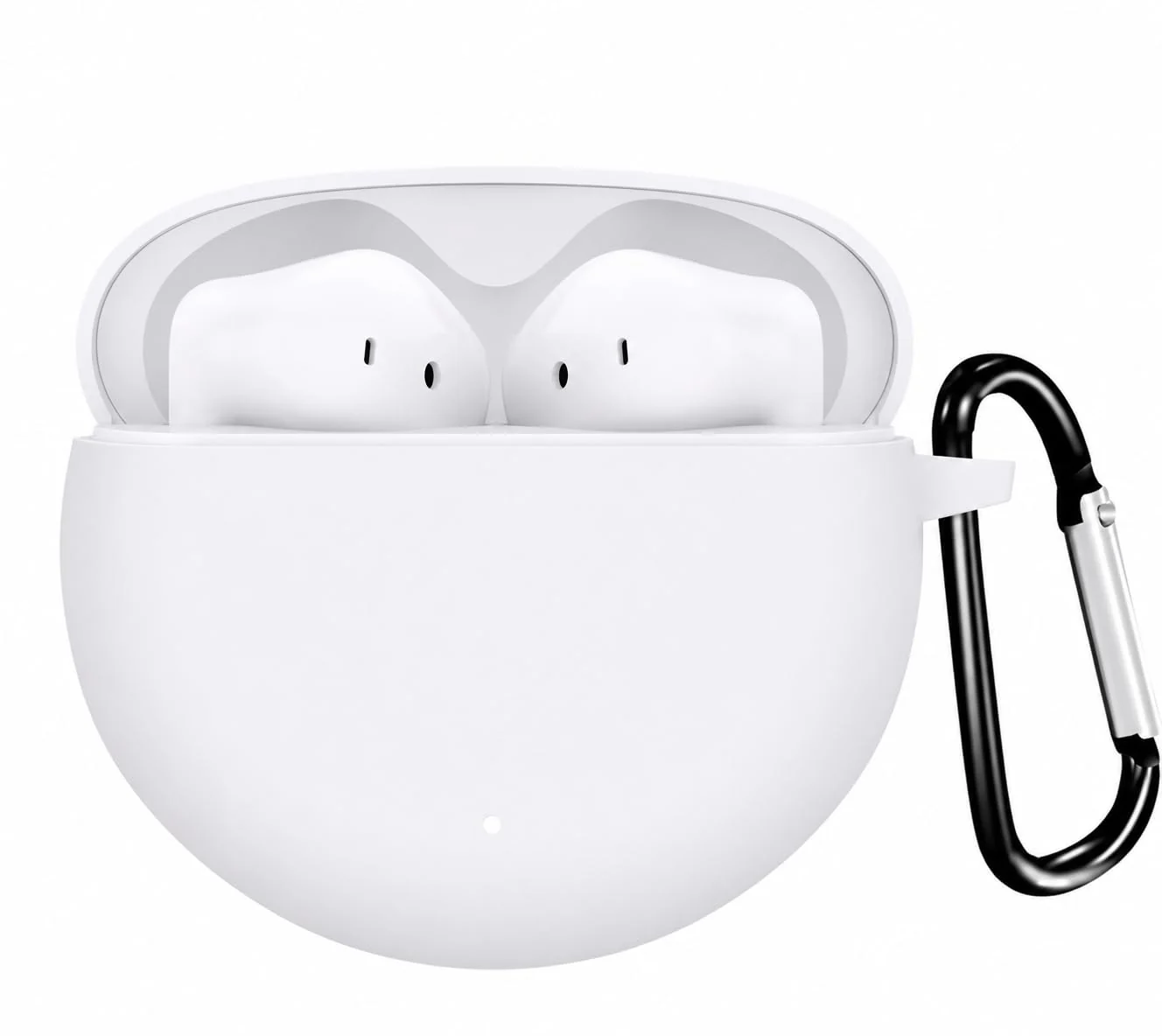 Mobigon Compatible with Honor Earbuds X7e Case Cover, Soft Silicone Shockproof Protective Case Wireless Earbuds with Carabiner, Front LED Visible