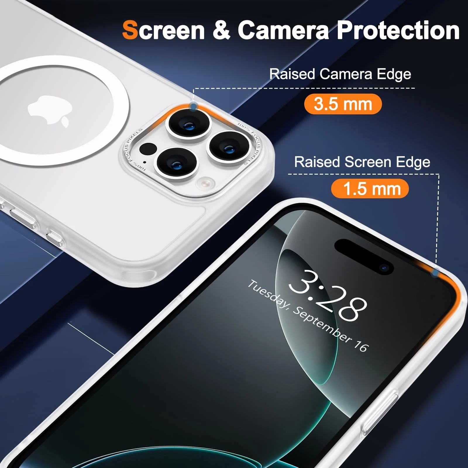 DL3 MOBILAK Protective Phone Case for Apple iPhone 16 Pro Max - White