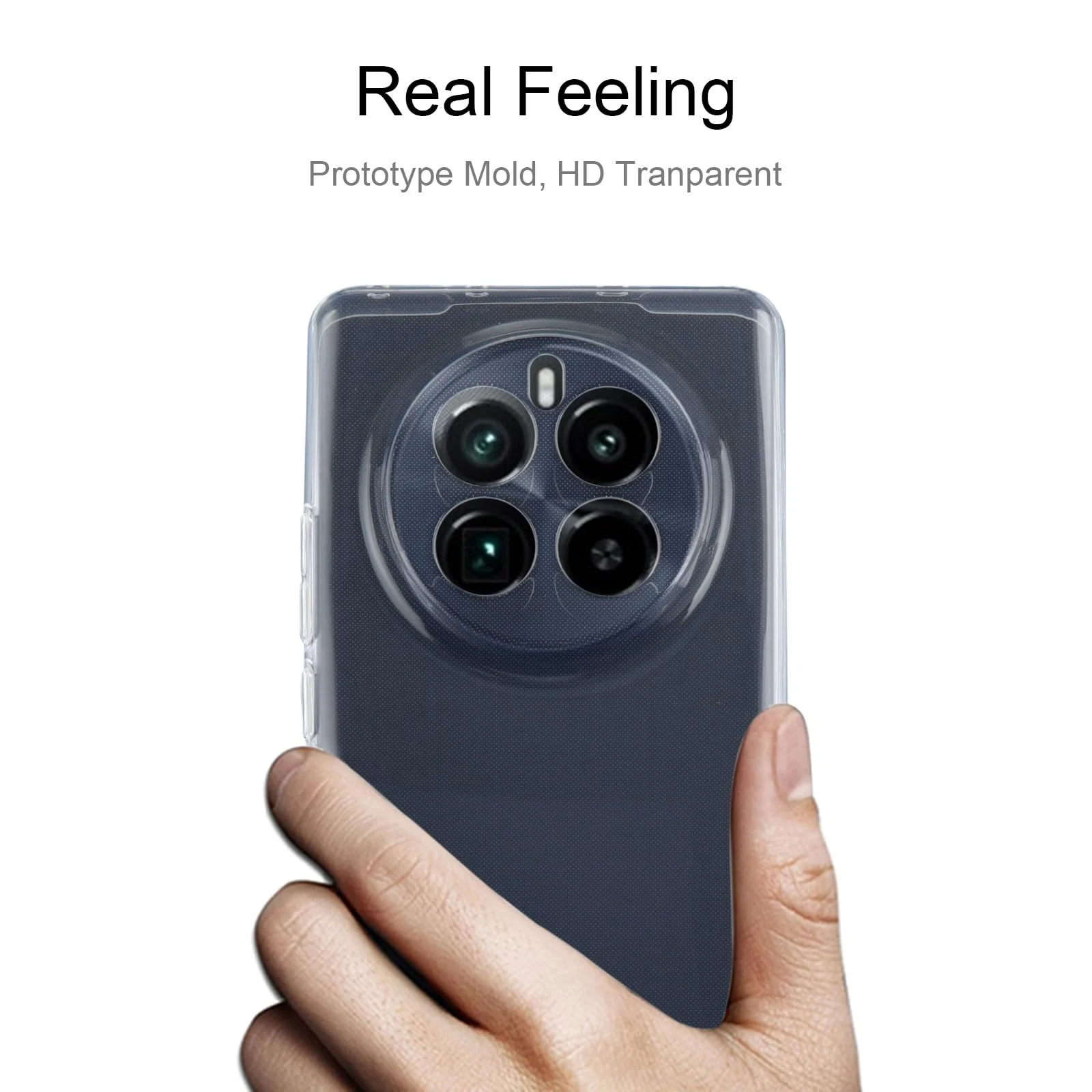 DL3 Mobilak Case Compatible with realme GT5 Pro Case Crystal Soft TPU Gel Case Flexible Silicone Anti-Scratch Camera Protection TPU Cover - Clear