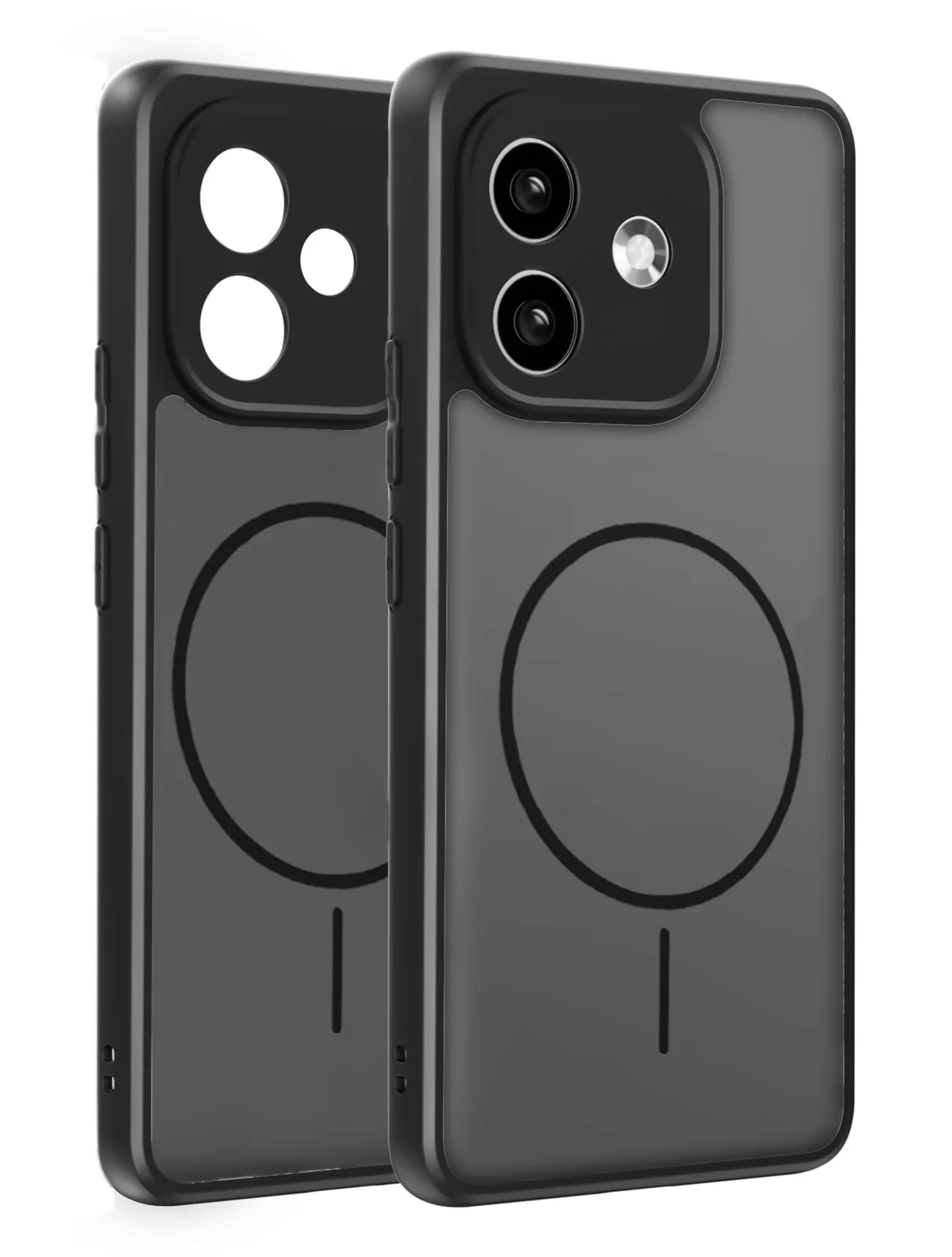 DL3 Mobilak Case For Tecno Camon 30 4G Translucent Matte PC Back & Soft TPU Edge, [Not Compatible with MagSafe] Anti-Scratch Shockproof Protective Cover with Full Camera Protection - Black