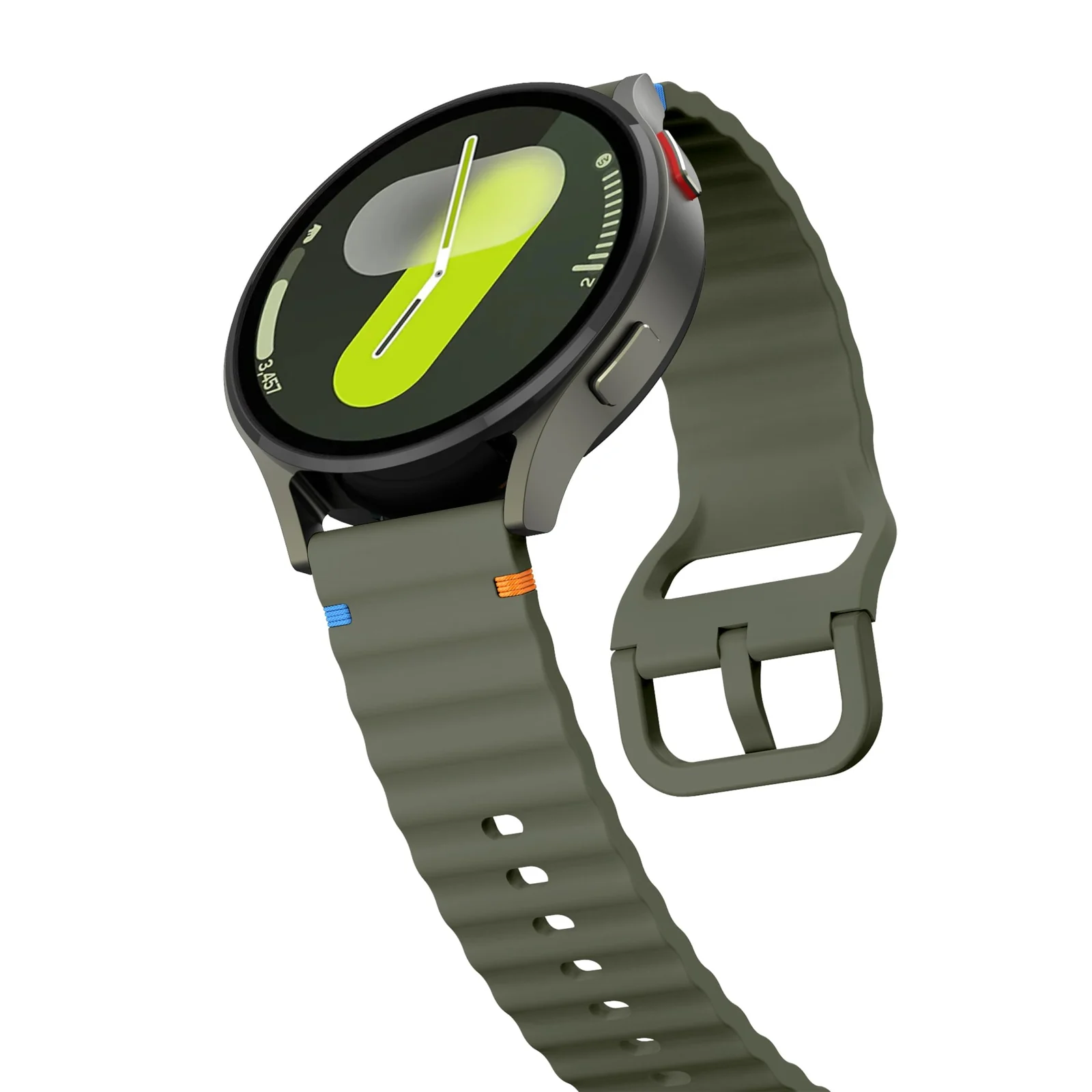 DL3 Mobilak Silicone Sport Band 22MM Strap For Xiaomi Redmi Watch 5 Actie/5 Lite/Samsung Galaxy Watch 3 45mm/Watch 46mm/Gear S3/Huawei watch GT5 GT4 GT3 GT2 GT 46MM/GT2E/GT3 Pro GT 5 Pro - Army Green
