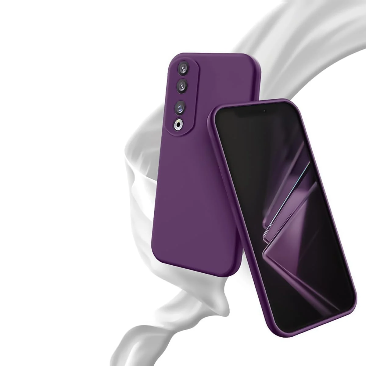 DL3 Mobilak Honor 90 Case, Soft Flexible Silicone Gel Rubber Bumper Cover, Full Body Shockproof Protective Phone Case - Violet