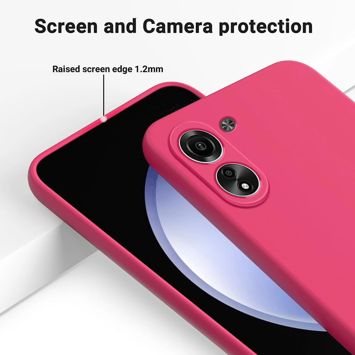 DL3 Mobilak Soft Silicone Gel Bumper Case for Xiaomi Redmi 13C - Hot Pink