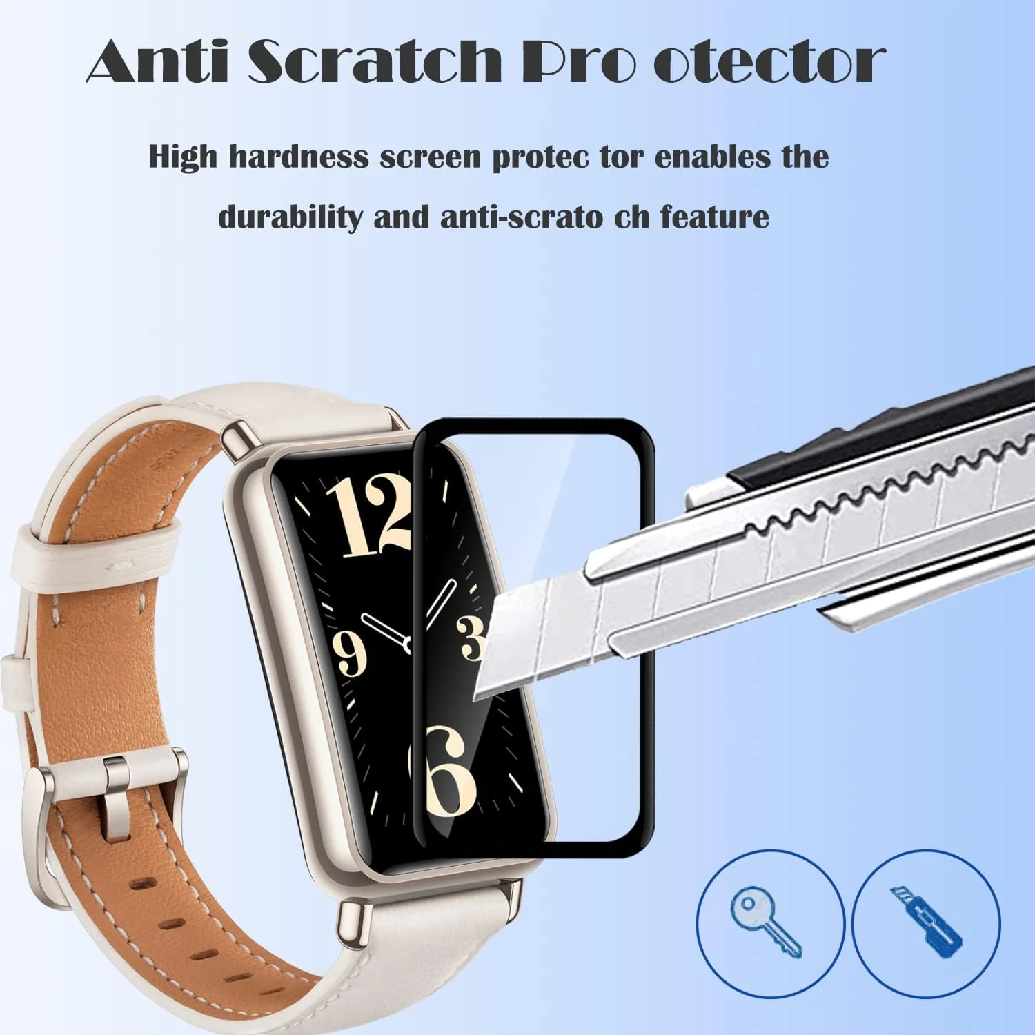 DL3 Mobilak Screen Protector For Huawei Watch Fit Mini, 3D Curved Soft Edge Protective Film [Anti-Scratch] [Bubble Free] [Ultra Shatterproof] [High Sensitive] (Not Glass) For Huawei Watch Fit Mini - Black