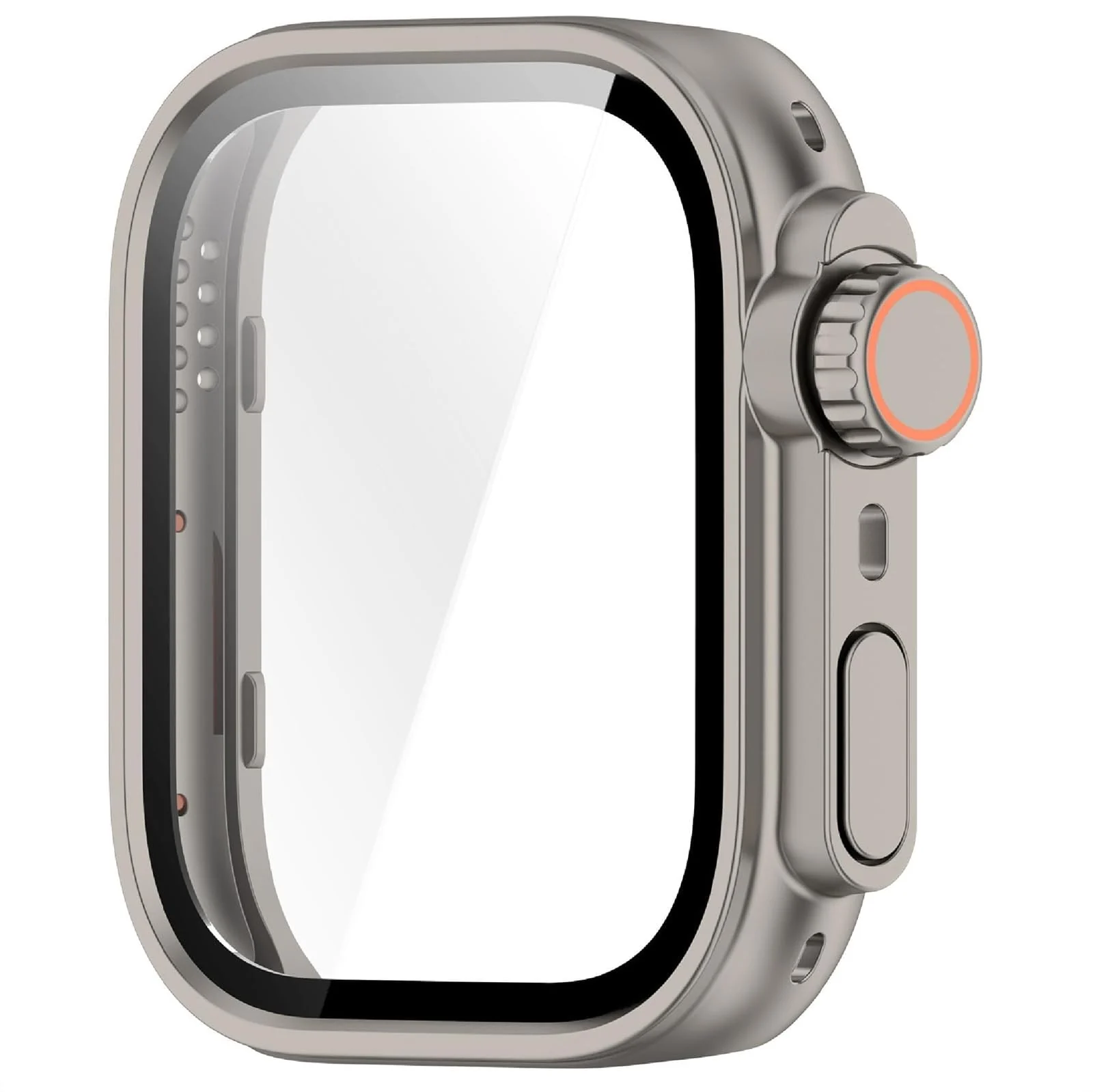 DL3 Mobilak for Huawei Watch Fit 4 Pro 2025 Case Screen Protector, [Looks Like iWatch Ultra Case] Built-in Tempered Glass Screen Unique Design Case Cover for Huawei Watch Fit4 Pro - Titanium
