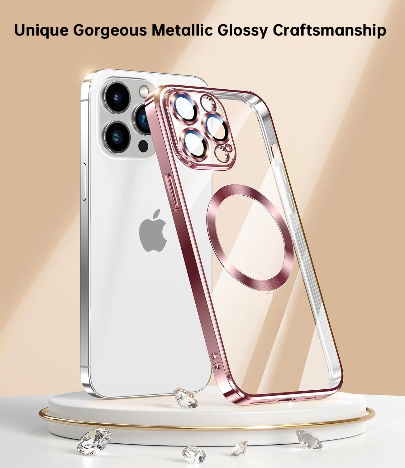 DL3 Mobilak Plated-Edge TPU Protective Case with Camera Protection for iPhone 11 Pro - Pink