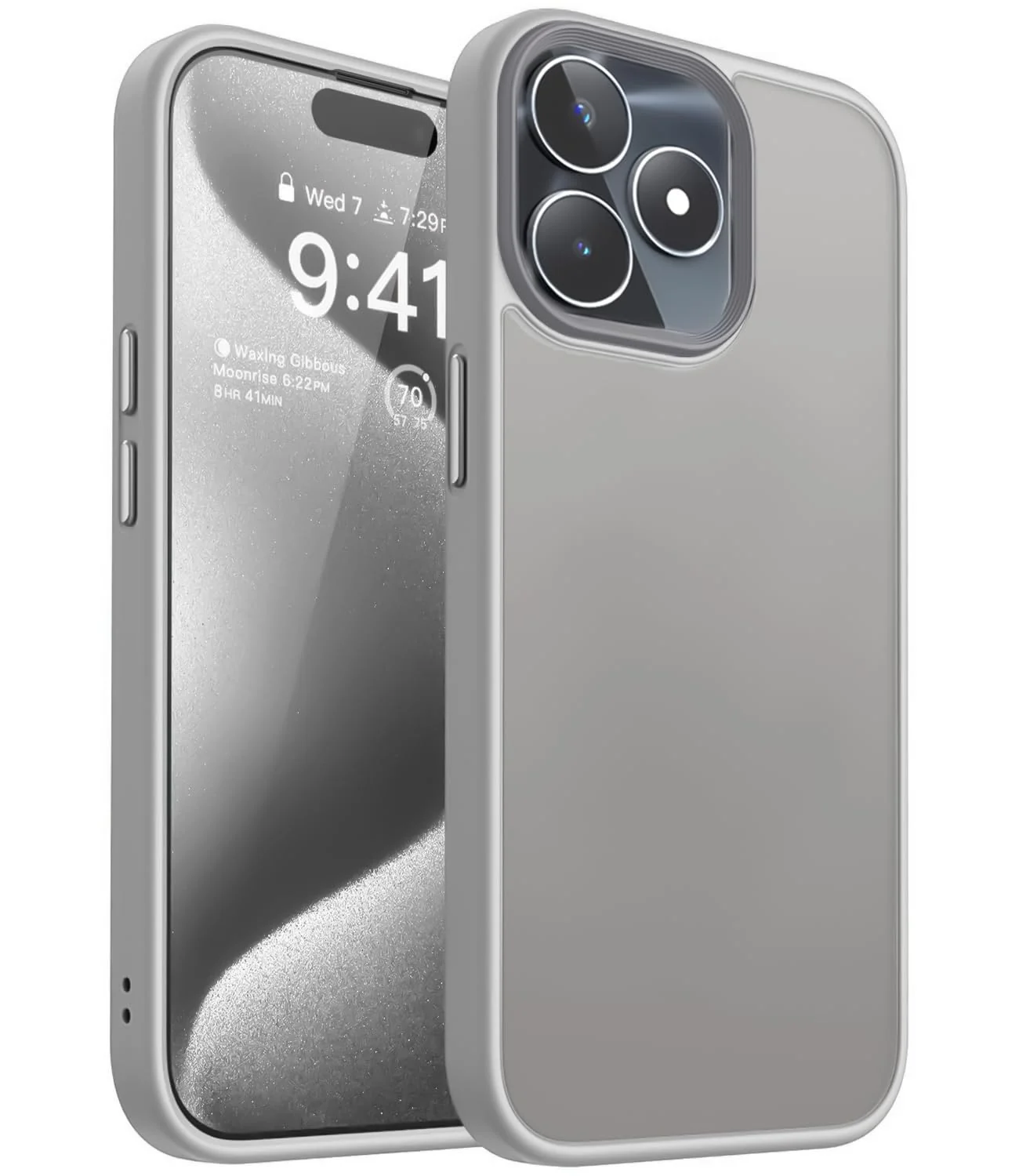 Dl3 Mobilak Matte Case for Realme C51 / Realme C53, Shockproof Drop Protection, Frosted Translucent Matte Back Phone Cover, Anti-Fingerprint (Desert Brown)
