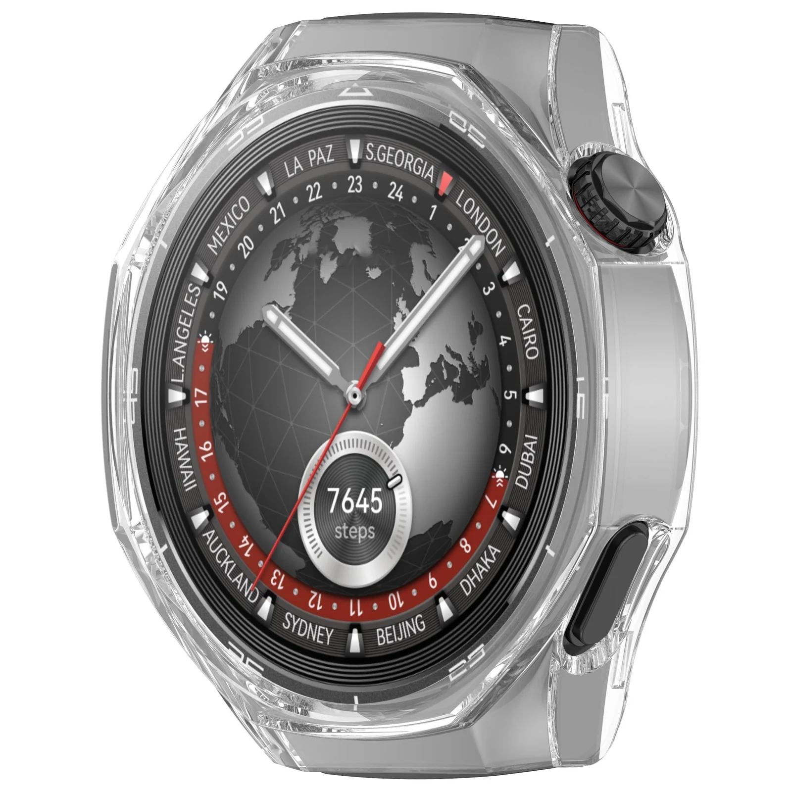 DL3 Mobilak Coverage Case with No Screen Protector Compatible with Huawei Watch GT 5 Pro 46MM, Disscool PC and Real Glass Protective Case Cover Compatible with Huawei Watch GT5 Pro 46MM - Clear