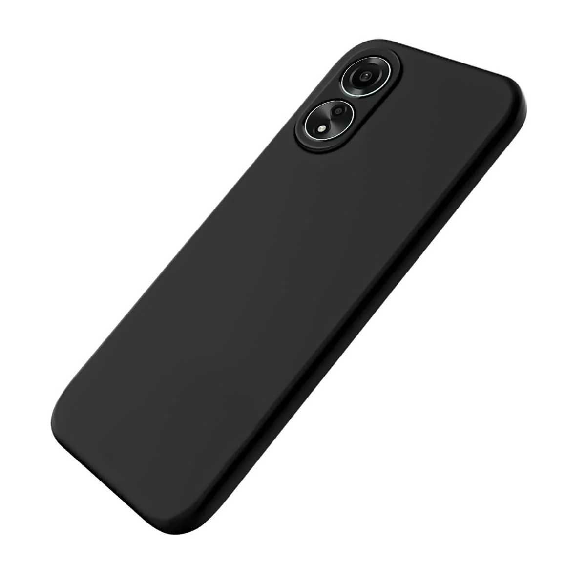 DL3 Mobilak Silicone Protective Case for OPPO A78, Shock-absorbing protection, Scratch-resistant surface, Soft microfiber lining - Black