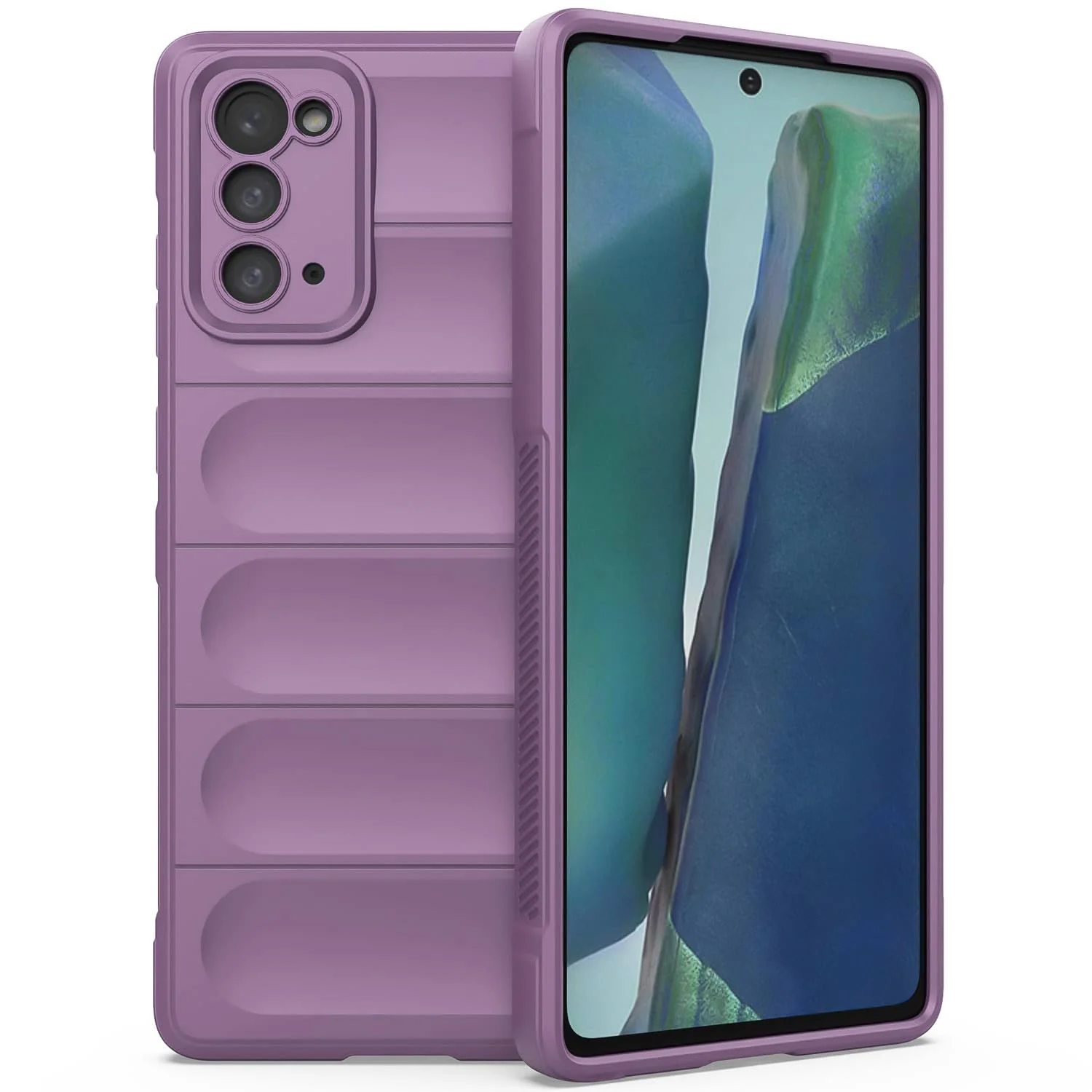 DL3 Mobilak Soft Silicone Protective Case for Samsung Galaxy Note 20 5G with Camera Protection and Shockproof Design - Purple
