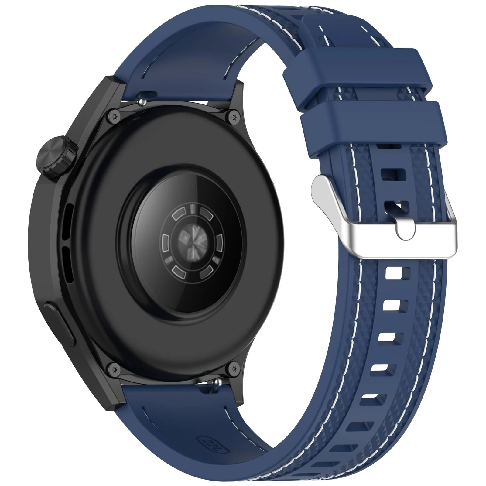 DL3 Mobilak 22mm Rubber Strap Compatible with Huawei Watch GT 6 46mm/GT 6 Pro/GT5 46mm/GT 5 Pro/GT4 46mm/GT 3 Pro, Soft Durable Bracelet Nylon Silicone Replacement Band for Huawei Watch 4 Pro/Watch 3 - Blue