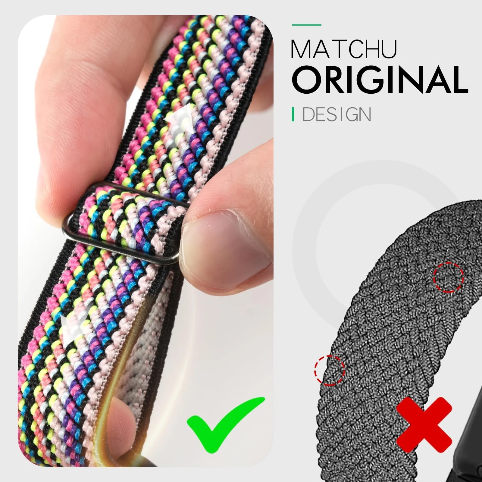 DL3 MOBILAK Elastic Nylon Watch Strap for Huawei Watch Fit 4 Pro / Fit 3, Bohemia