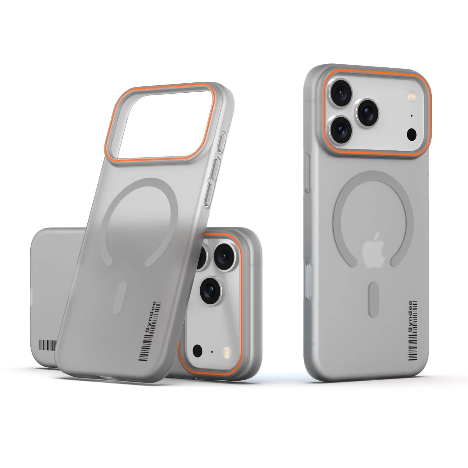 DL3 Mobilak Matte MagSafe-Compatible Magnetic Case for iPhone 17 Pro Max with Camera Protection and Ring Holder - Gray