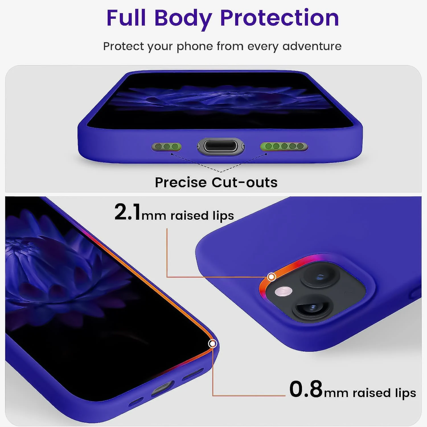 "DL3 Mobilak Liquid Silicone Protective Case for 𝐢𝐏𝐡𝐨𝐧𝐞 𝟏𝟓 𝐏𝐥𝐮𝐬, 𝐢𝐏𝐡𝐨𝐧𝐞 𝟏𝟒 𝐏𝐥𝐮𝐬 "" with Camera Protection and Microfiber Lining - A Pepsi"