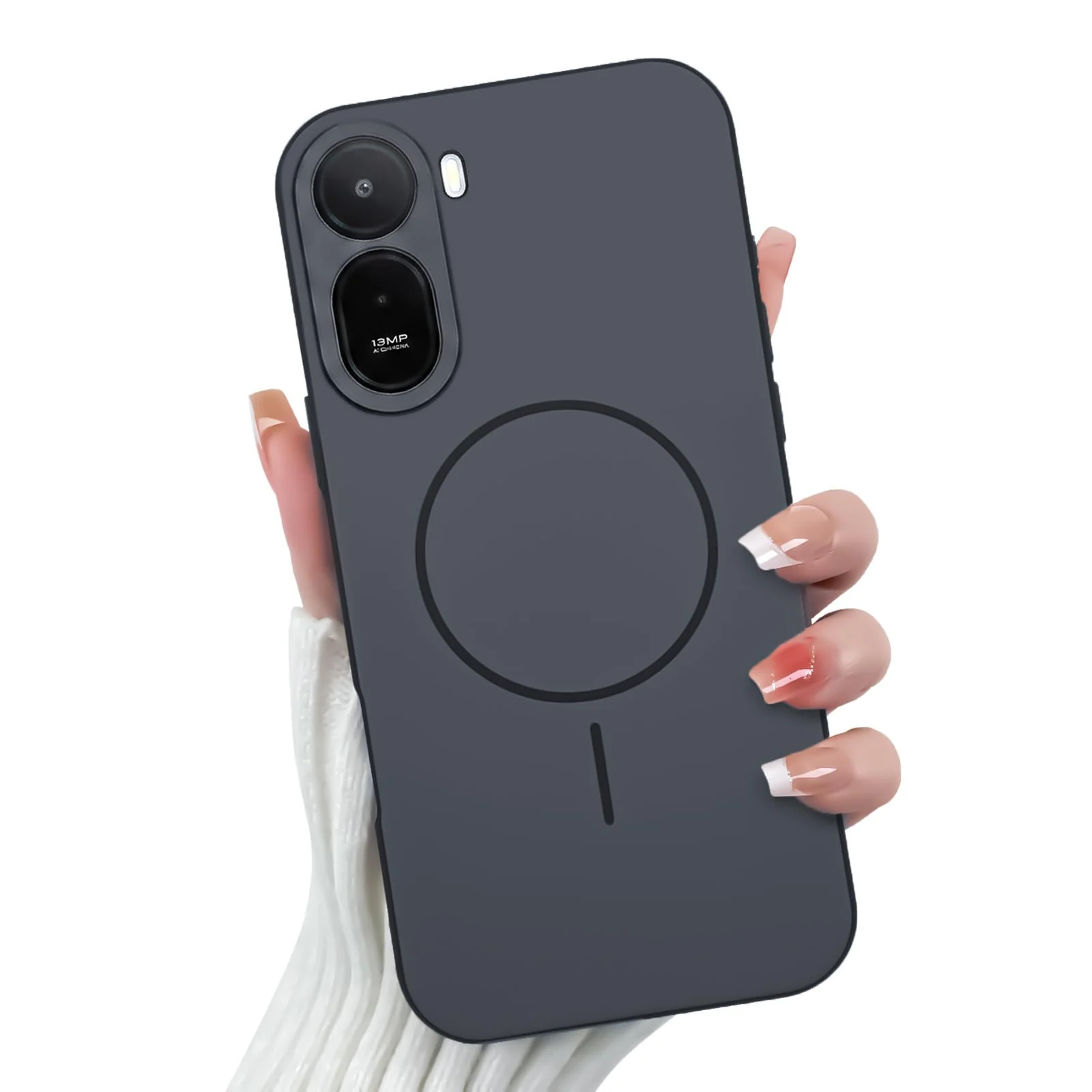 Mobigon Case For Redmi A7 Pro 4G / Poco C85X 5G Slim Design [Not Compatible with MagSafe] Soft Silicone Case Flexible TPU Anti-Scratch Protective Cover with Full Camera Protection