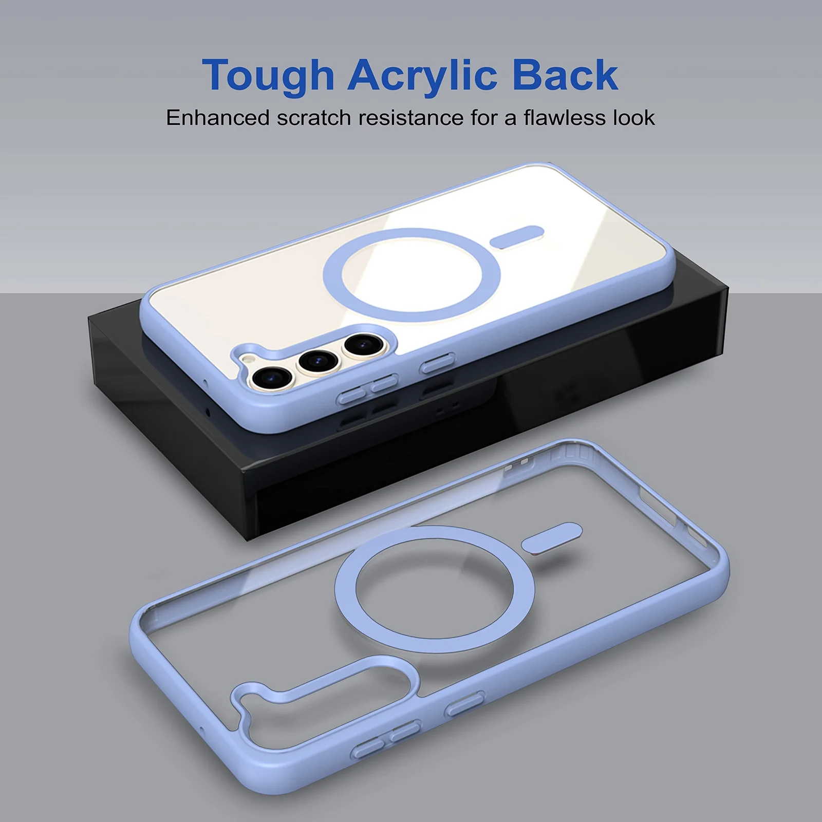 DL3 Mobilak MagSafe-Compatible Clear Magnetic Case for Samsung Galaxy S23 - Sierra Blue