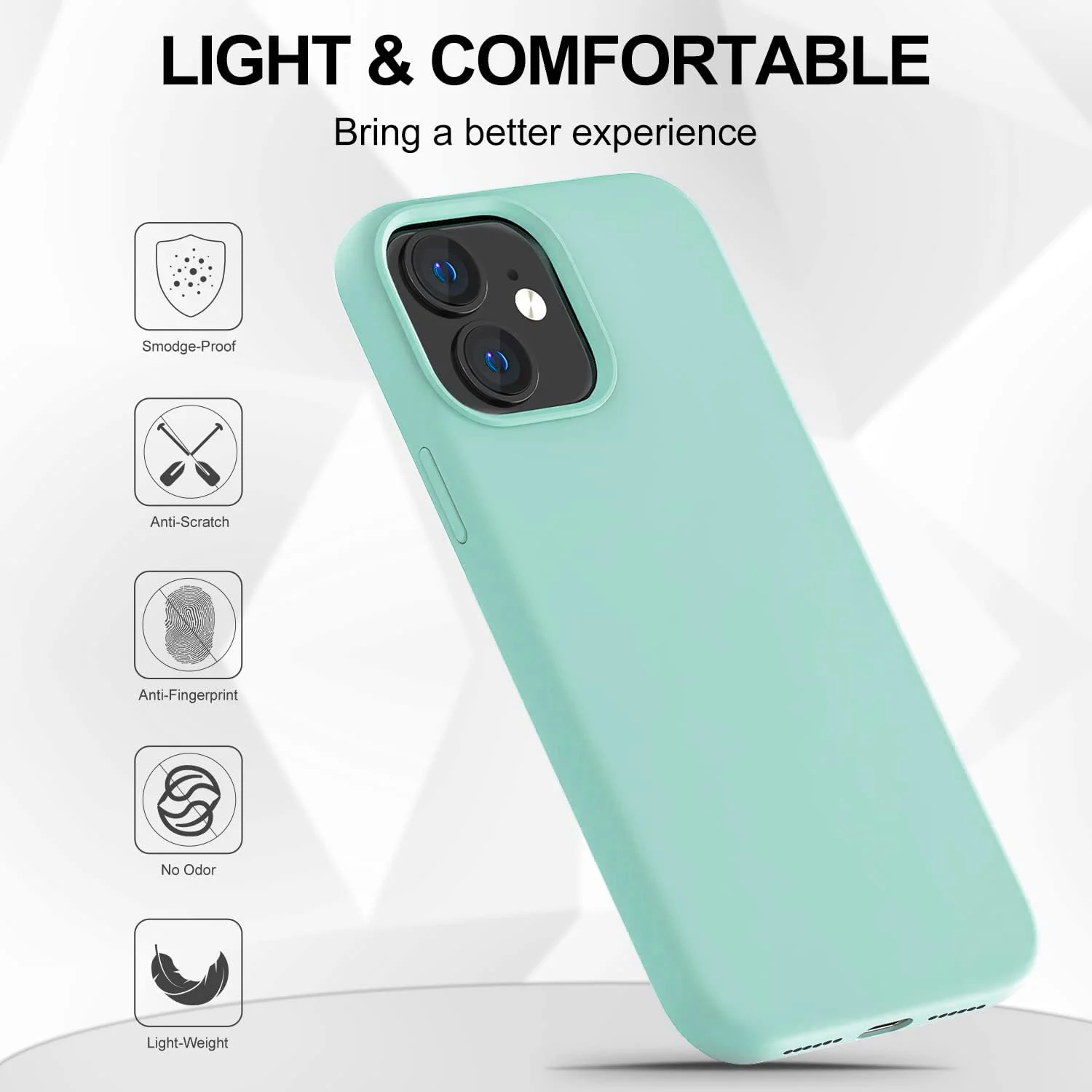 DL3 Mobilak Liquid Silicone Protective Case for iPhone 11 (6.1 Inch) with Camera Protection and Microfiber Lining - Sea Blue