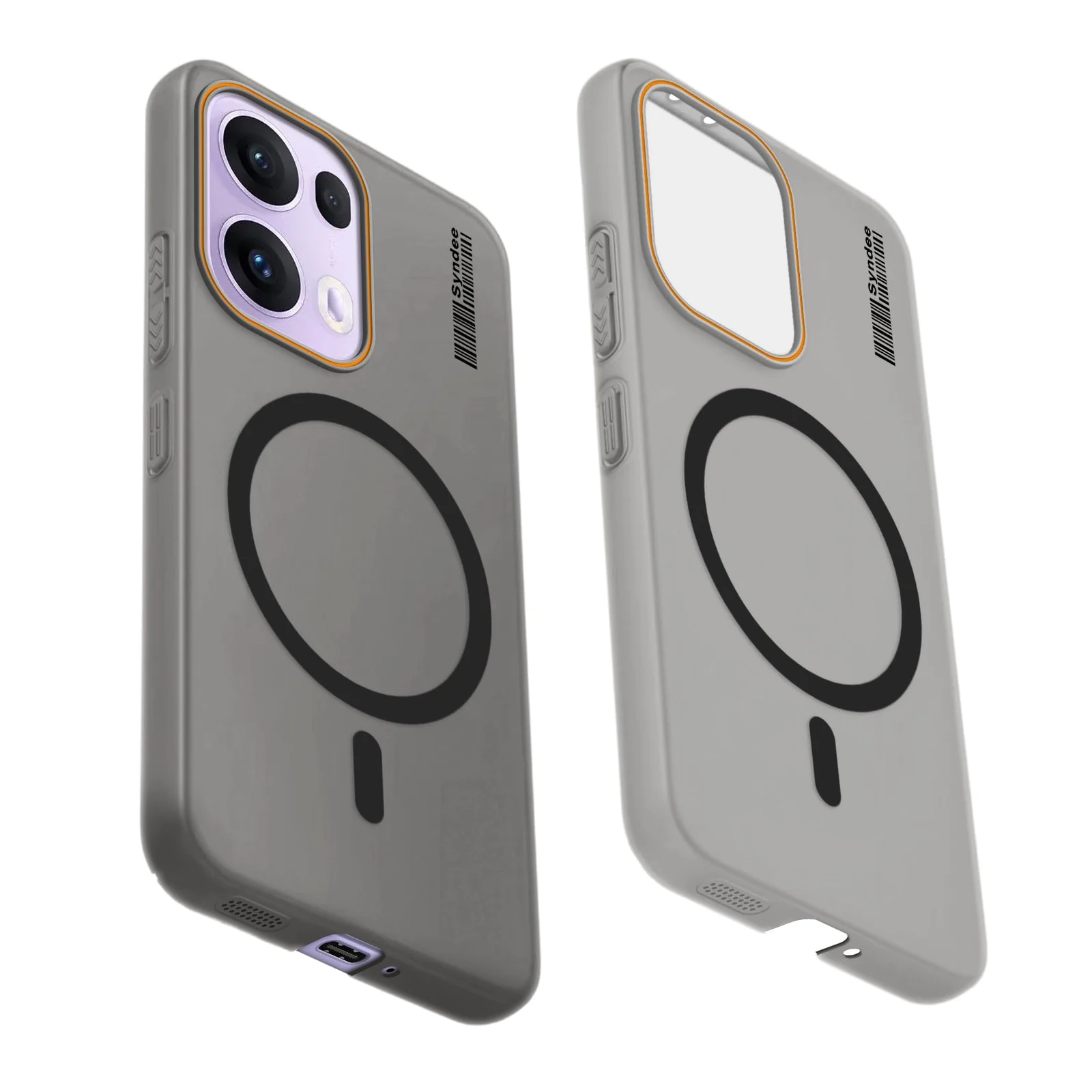 DL3 Mobilak Case Back Cover for Honor X7D, Sleek Frosted Translucent Back Only Compatible with Wireless Magnetic Accessories | Anti-Scratch Shockproof Phone Case - Black