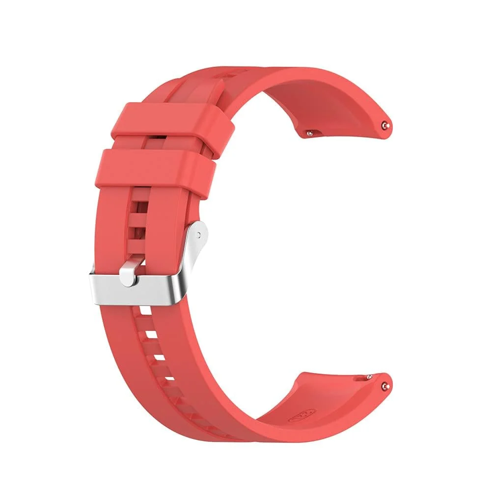 DL3 Mobilak Strap Silicone Band 22MM For Samsung galaxy watch 3 45mm /watch 46mm/Gear S3/Huawei watch GT3 46MM/GT2E/GT 46mm/GT2 Pro/GT2 46MM/honor Magic Watch2 46mm/Amazfit GTR4/GTR3/2/2e - Red
