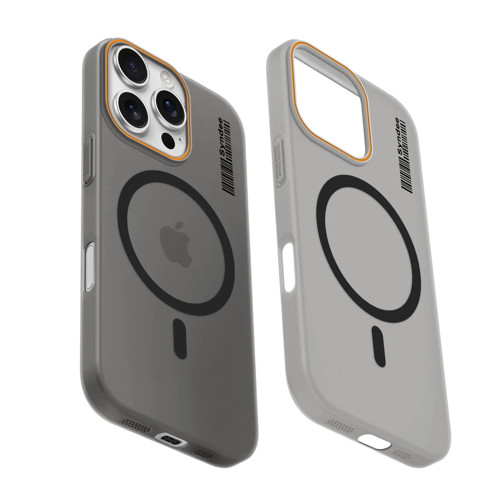 DL3 Mobilak Translucent Matte Case for iPhone 16 Pro Max 6.9-inch, Compatible with MagSafe accessories, Shock-absorbing protection, Integrated ring holder - Black
