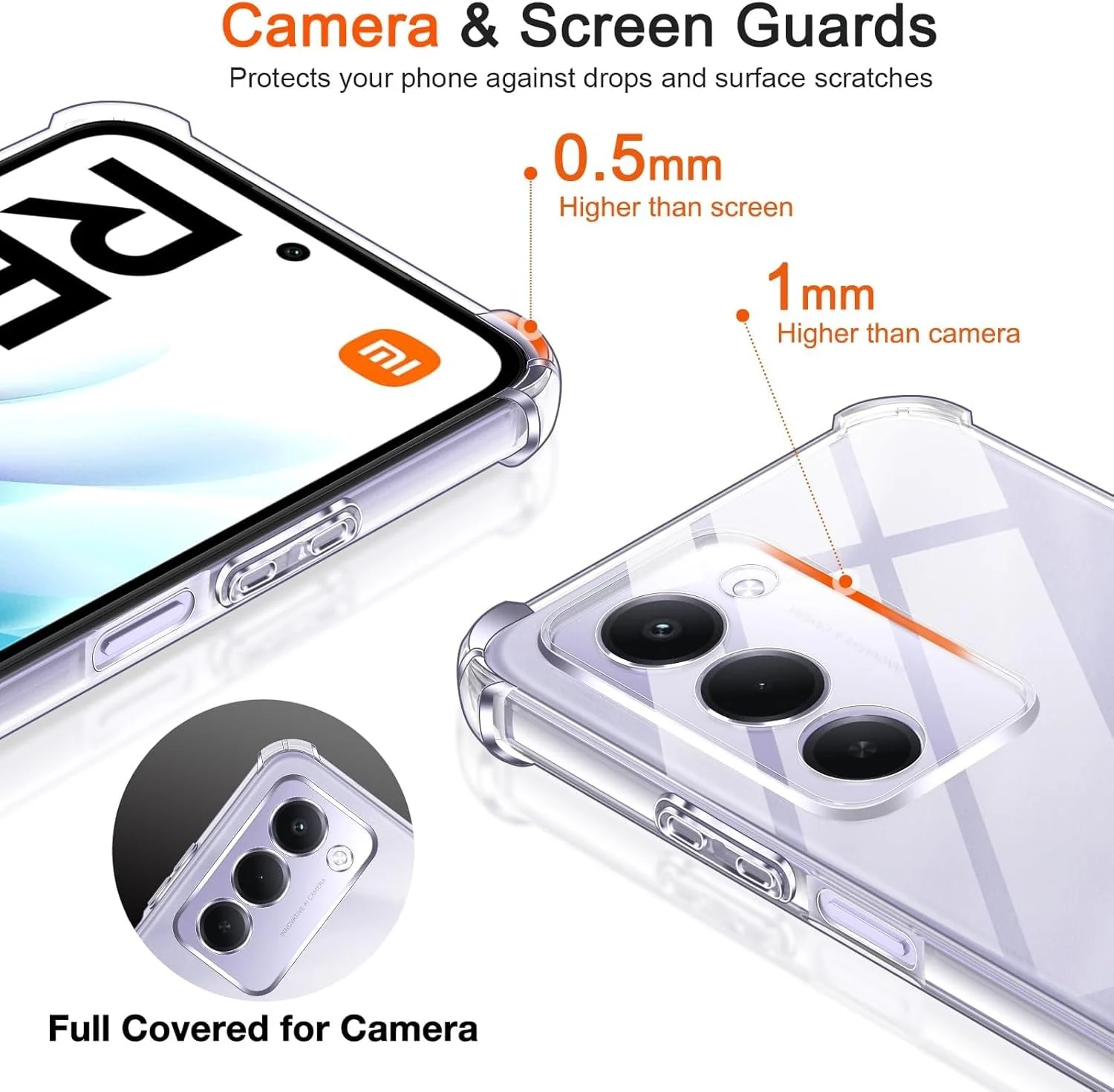 DL3 Mobilak Clear TPU Case for Xiaomi Redmi 15 4G / 5G, Camera protection, Shock-absorbing protection, Scratch-resistant surface - Clear