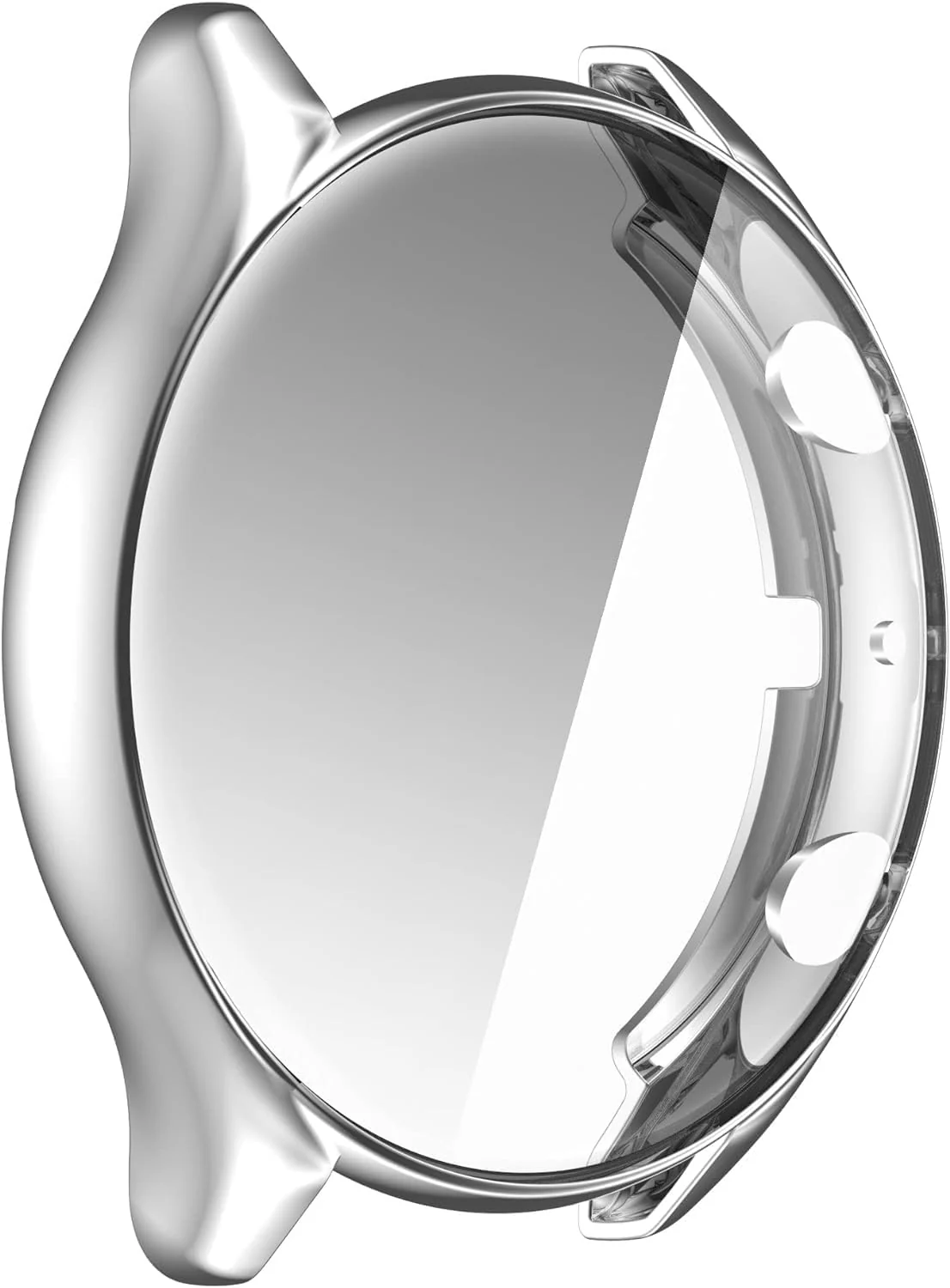 DL3 Mobilak Case Compatible with Amazfit GTR 3/3 pro Case All-Around Screen Protector Watch Soft TPU Shockproof Cover Slim Guard Thin Bumper Shell Protector - Silver