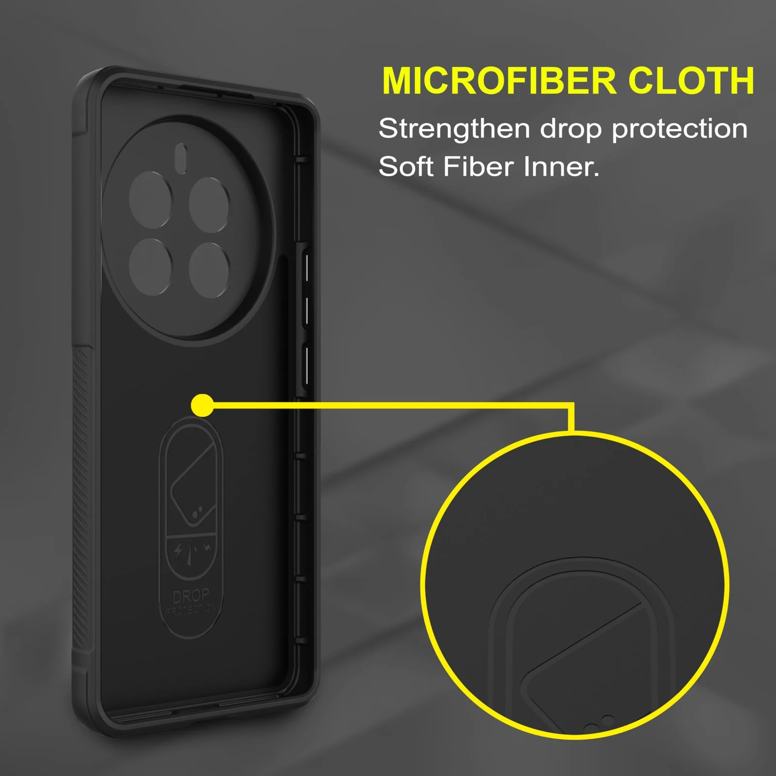 DL3 Mobilak Soft Silicone Protective Case for realme 12 Pro / realme 12 Pro Plus with Camera Protection and Shockproof Design - Black