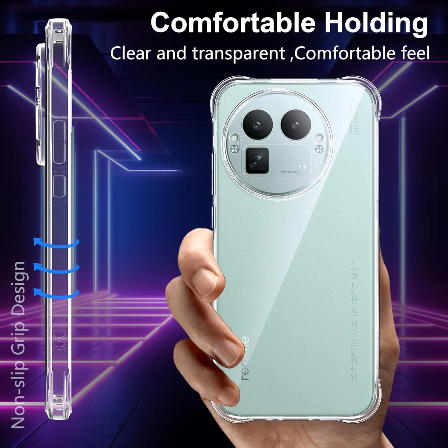 DL3 Mobilak Clear TPU Protective Case for realme with Camera Protection and Shockproof Design - Clear