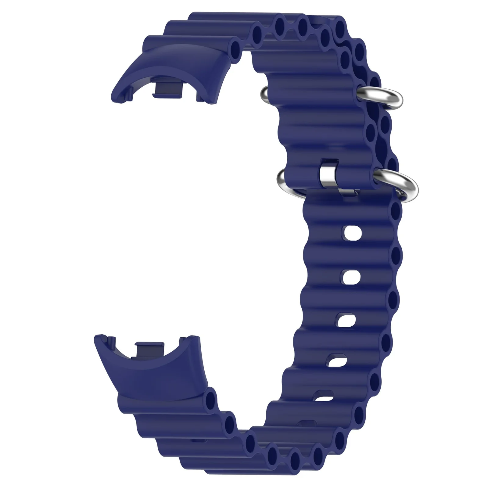 DL3 Mobilak Ocean Band for Xiaomi Band 8 Mi Band 8, Adjustable Silicone Stretchy Sport Strap Women Men Replacement Wristband - Blue
