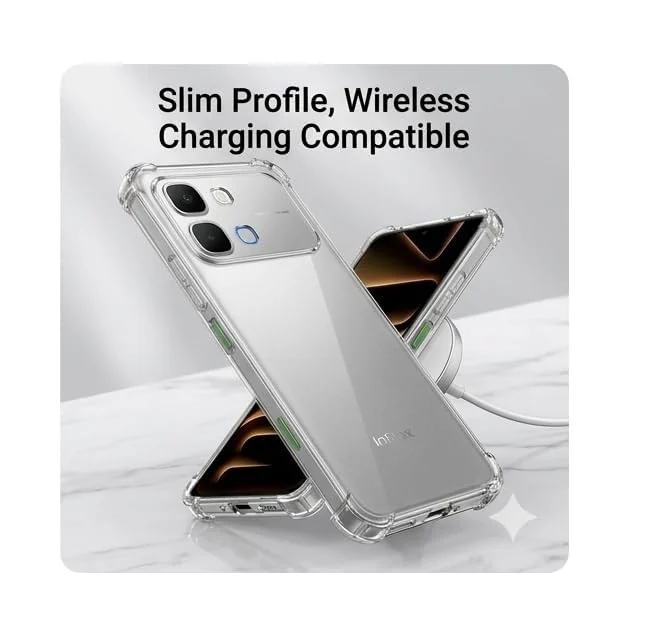 DL3 Mobilak Case Compatible with Infinix Note Edge 5G, Cover SiliconeTransparent TPU Gorilla Anti-shock Protector Camera Shockproof Corners - Clear