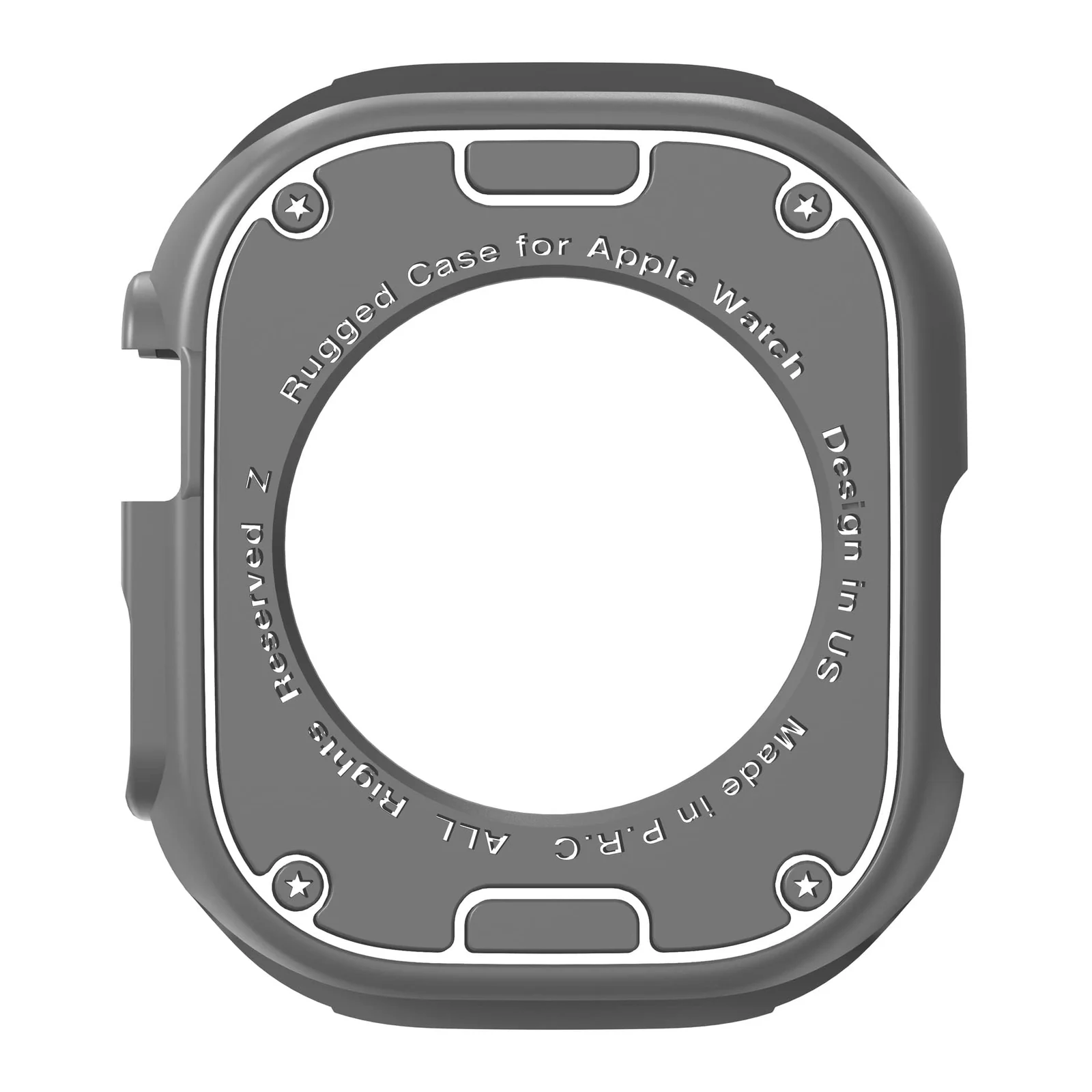 DL3 Mobilak Compatible for Apple Watch Ultra 49mm Rugged Case All Around Shockproof TPU Protective Cover Bumper Lightweight and Shock Absorbent for Apple Watch Ultra 49mm - Gray