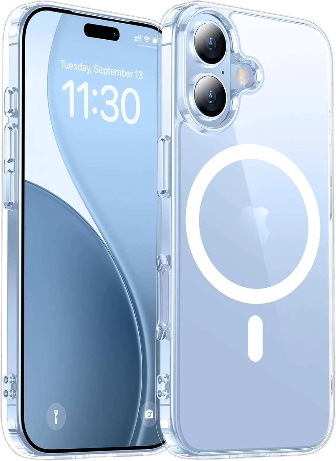 DL3 MOBILAK for iPhone 17 Case Clear [Compatible with MagSafe] Slim Magnetic Clear Bumper Case