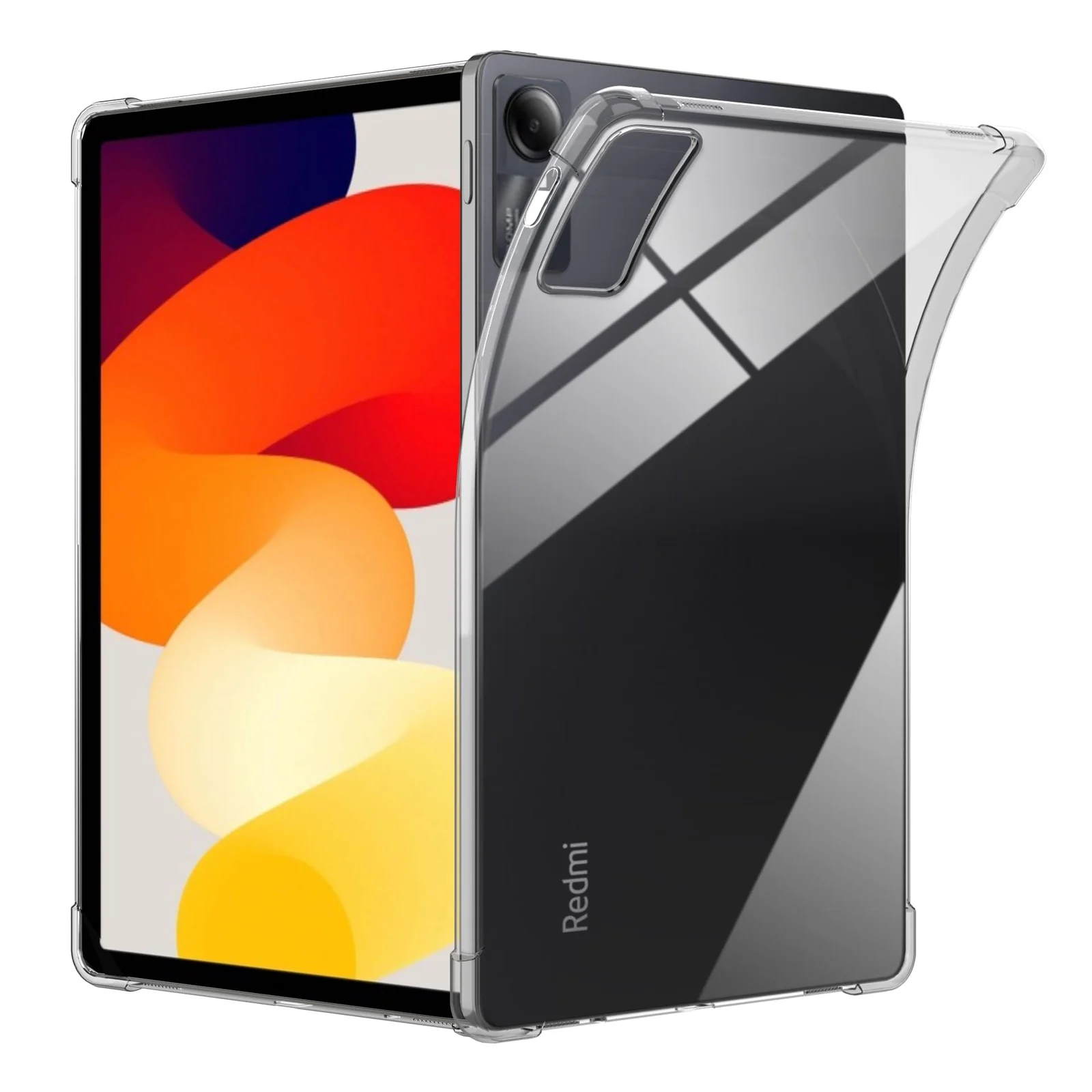 DL3 Mobilak Case Compatible with Xiaomi Redmi Pad SE 11.0 inch Released 2023, Ultra Thin Silicone Air-Corners Shockproof Back Shell HD TPU Protective Cover - Clear