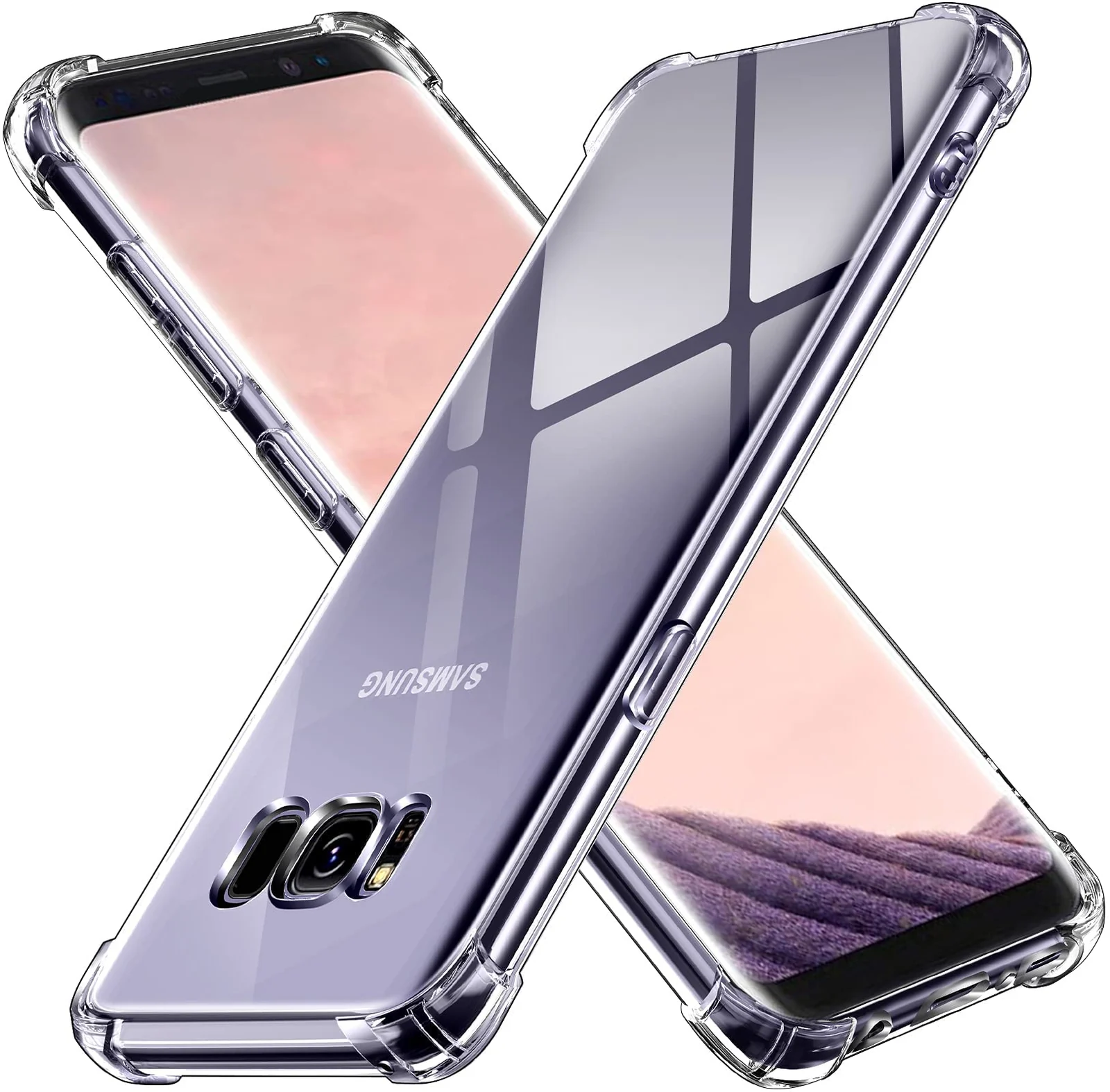 DL3 Mobilak Clear TPU Case for Samsung Galaxy S8 plus, Camera protection, Shock-absorbing protection, Non-slip grip - Clear