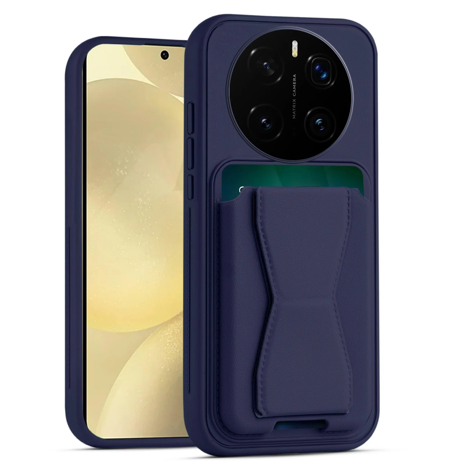 DL3 Mobilak Leather Wallet Case for Honor Magic7 Pro, Camera protection, Shock-absorbing protection, Built-in kickstand - Blue