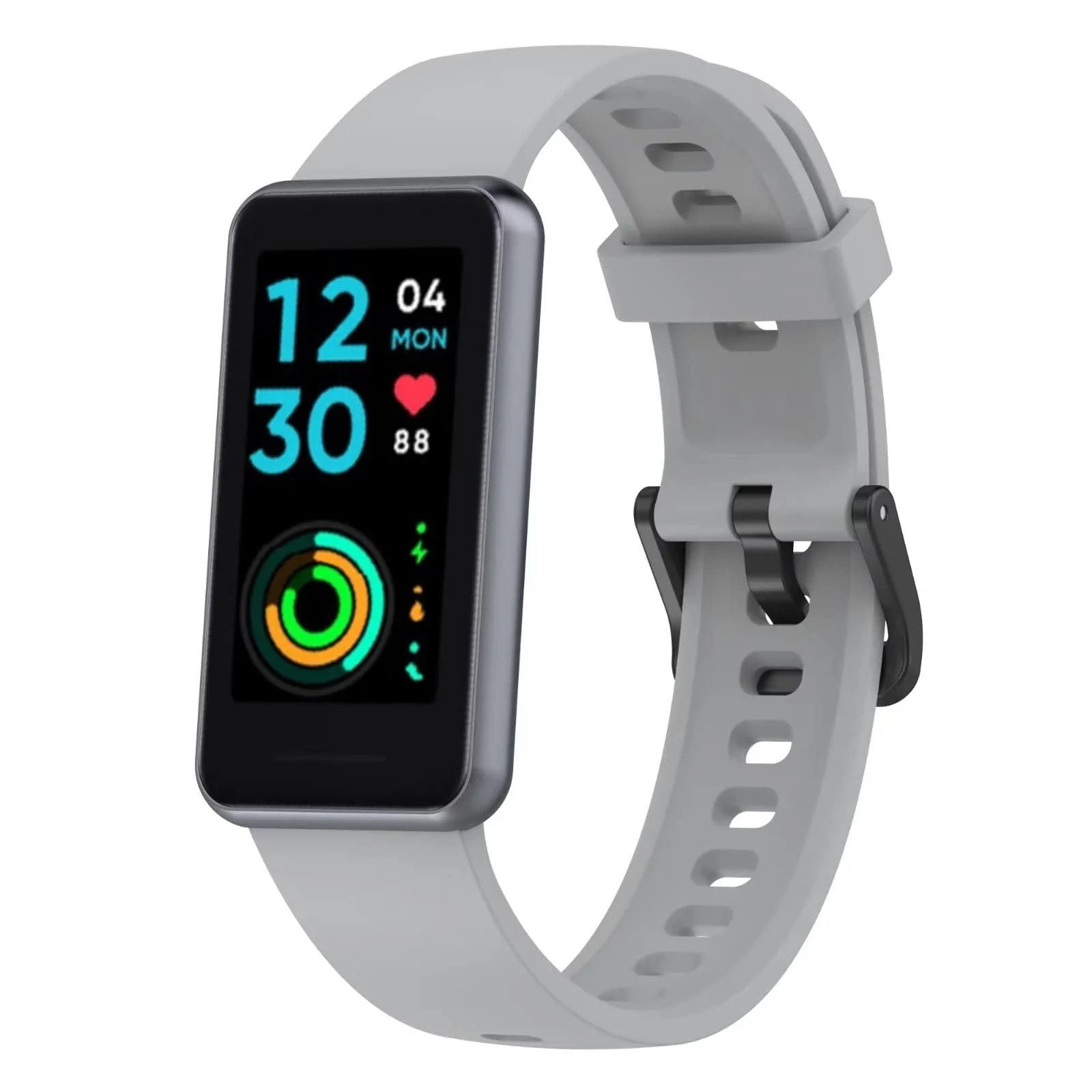 DL3 Mobilak Silicone Strap for realme Band 2, [Breathable] Soft Silicone Replacement Strap for Men and Women, Pin Buckle Design, for realme Band2 - Grey