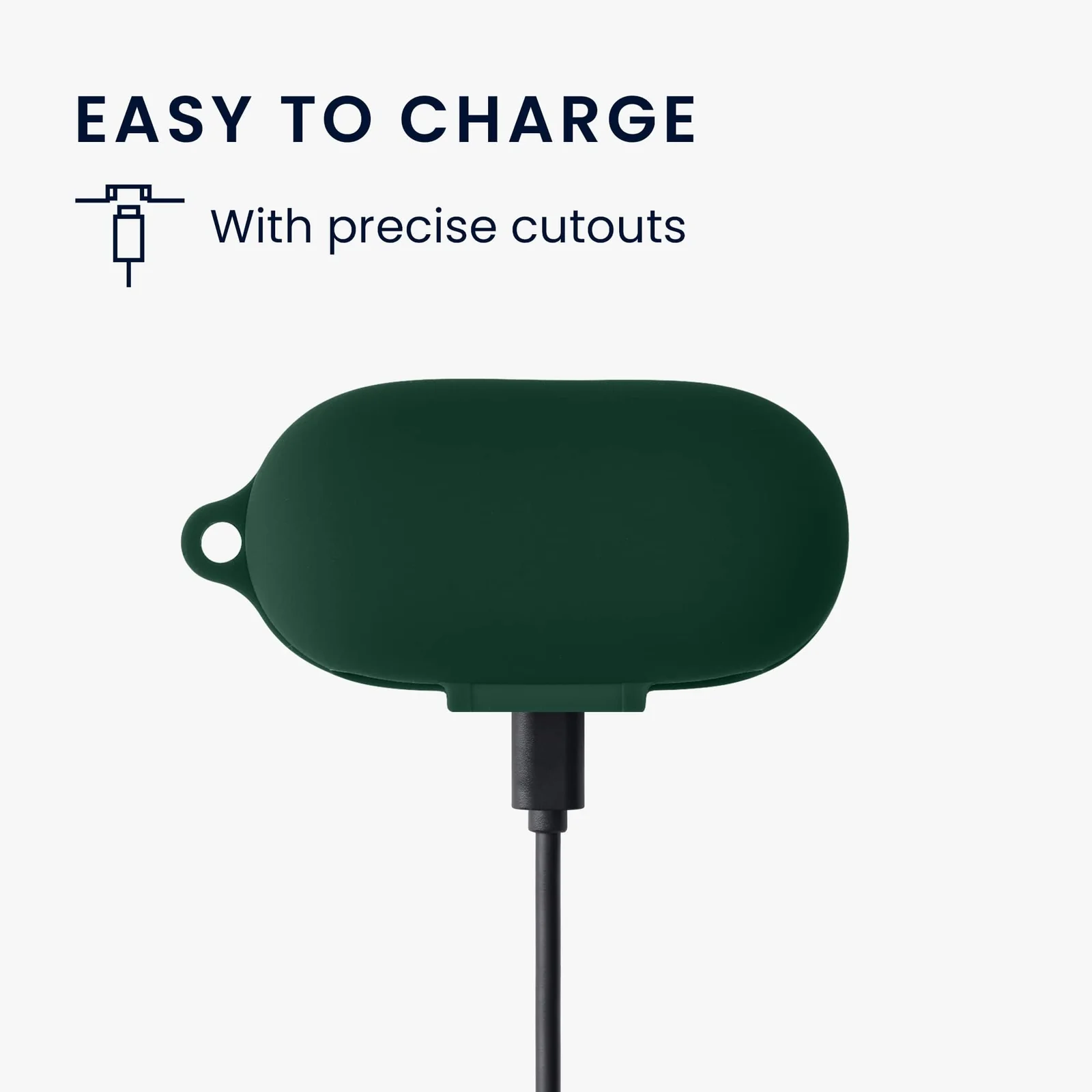 DL3 Mobilak Silicone Case Compatible with Huawei Freebuds SE Earbuds, Soft Silicone Protective Case Cover, Shockproof Sleeve with Carabiner - Green