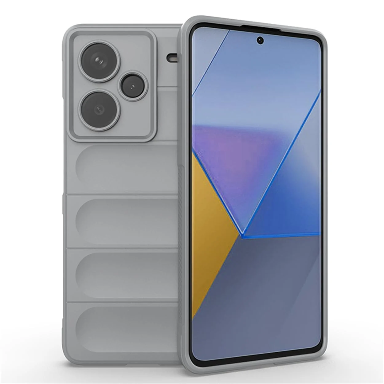 DL3 Mobilak Rugged Protective Case for Xiaomi Redmi Note 13 Pro + Plus 5G, Camera protection, Shock-absorbing protection, Non-slip grip - Gray