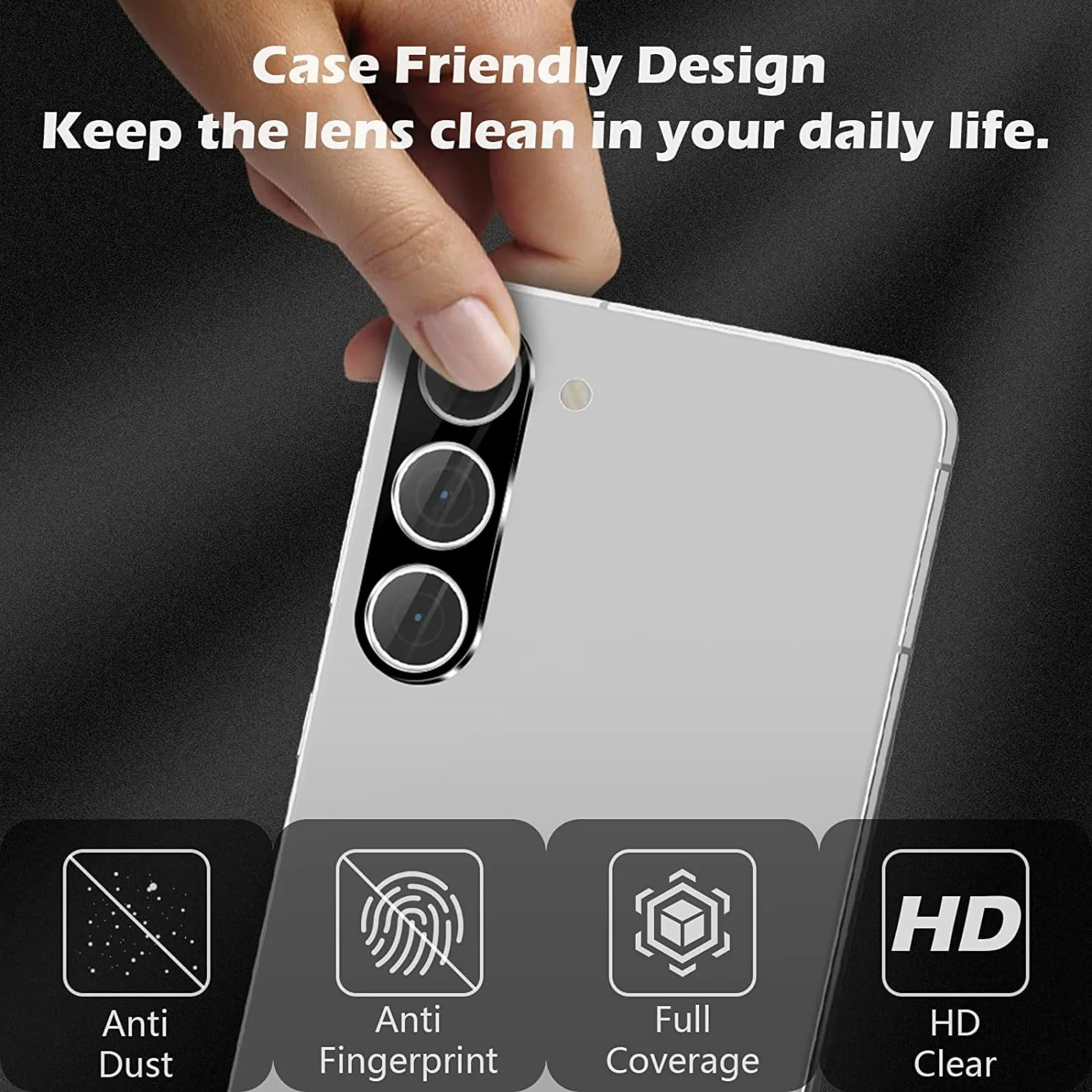 DL3 Mobilak Samsung Galaxy A16 4G / A16 5G Camera Lens Protector Tempered Glass Screen Protector HD [Full Coverage][Anti-Scratch] Drop Protection Ultra Clear/Thin Lens Protector Case - Black